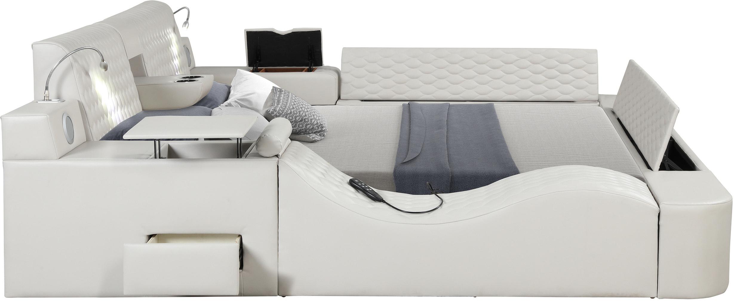 

        
Galaxy Home Furniture ZOYA ICE Storage Bed White Eco-Leather 698781093498
