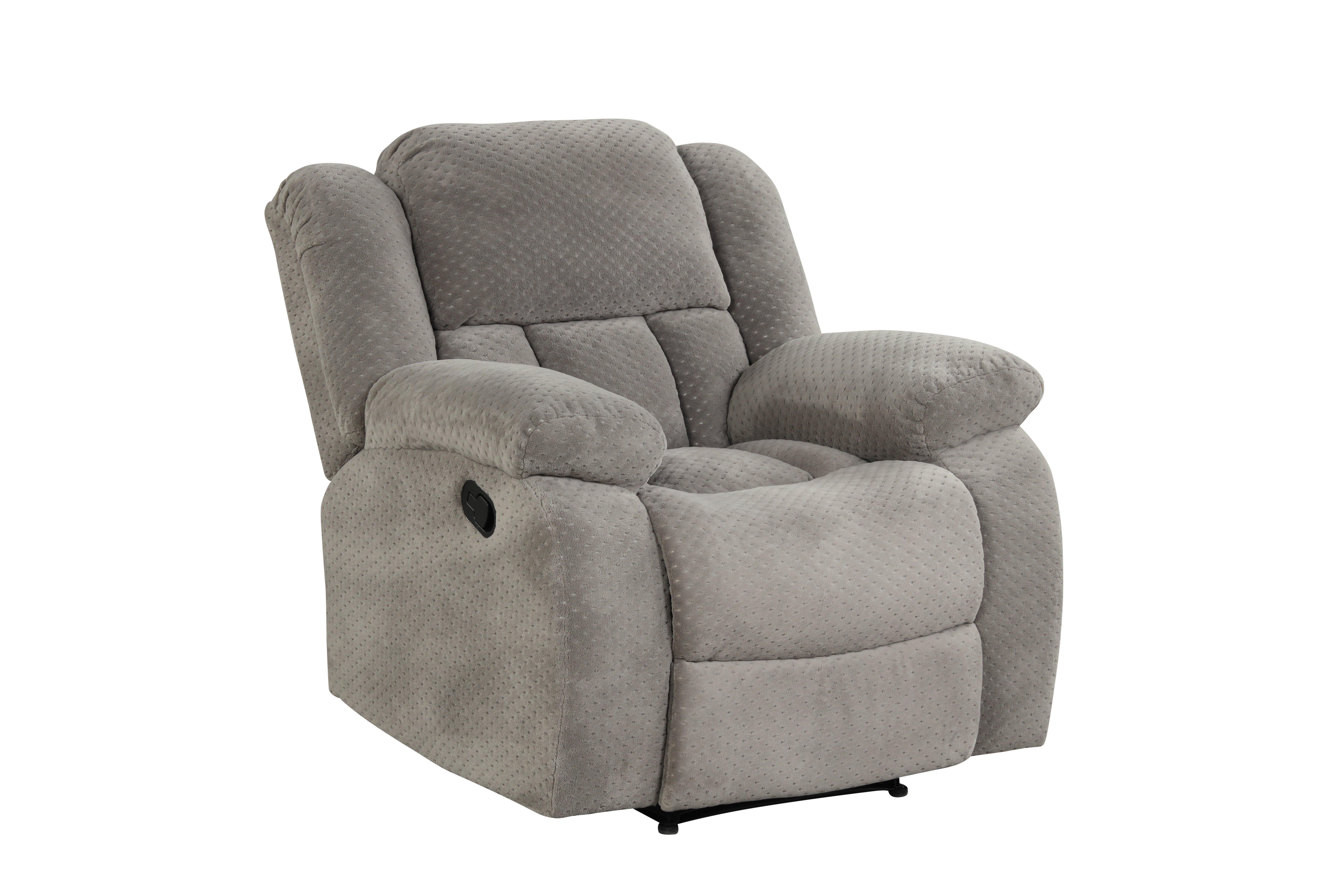 

        
Galaxy Home Furniture ARMADA Ice Gray Recliner Chair Set Gray Chenille 659436374683

