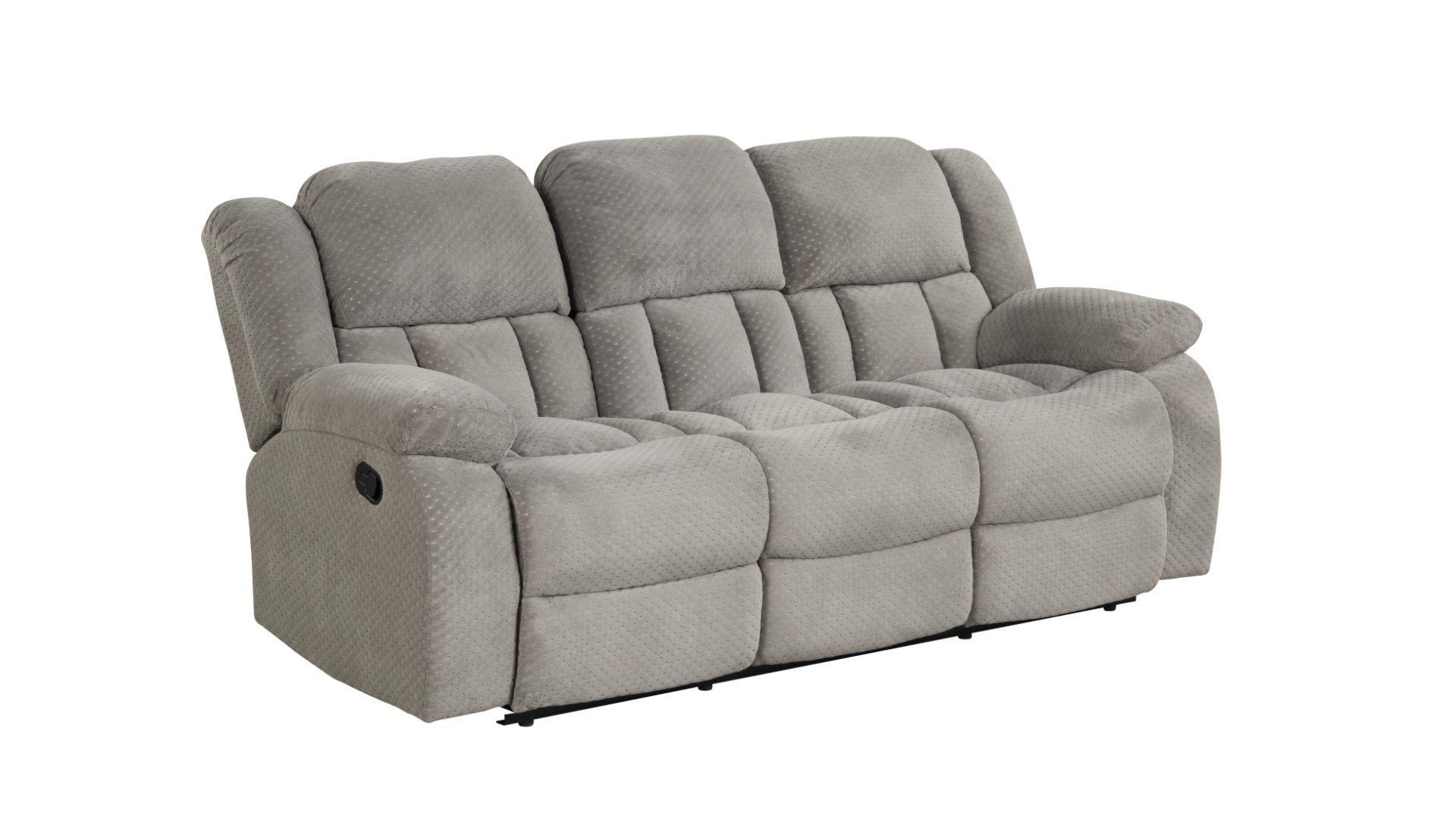 Contemporary, Modern Recliner Sofa ARMADA Ice Gray ARMADA-GR-S in Gray Chenille