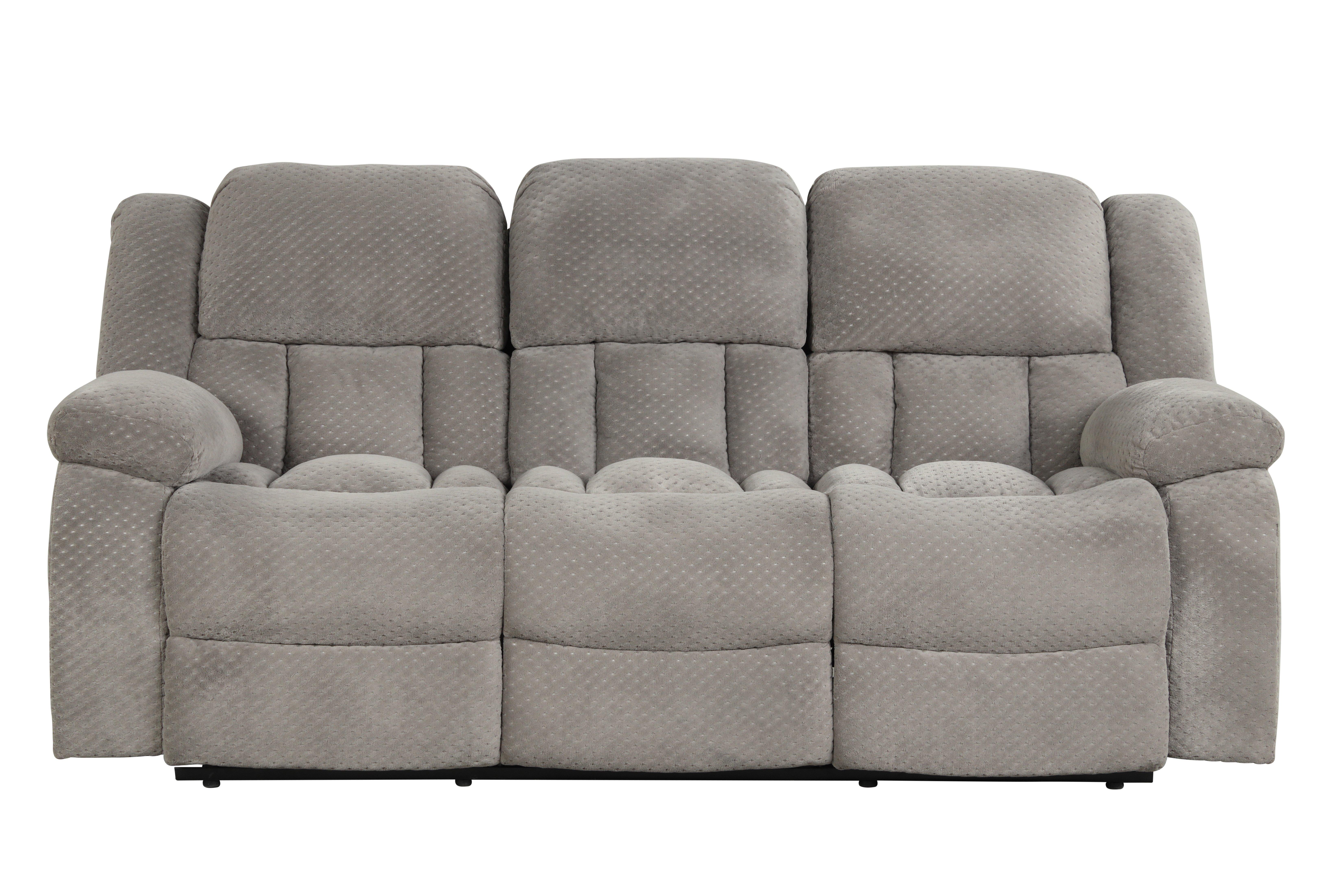 

    
Ice Gray Chenille Manual Recliner Sofa ARMADA Galaxy Home Contemporary Modern
