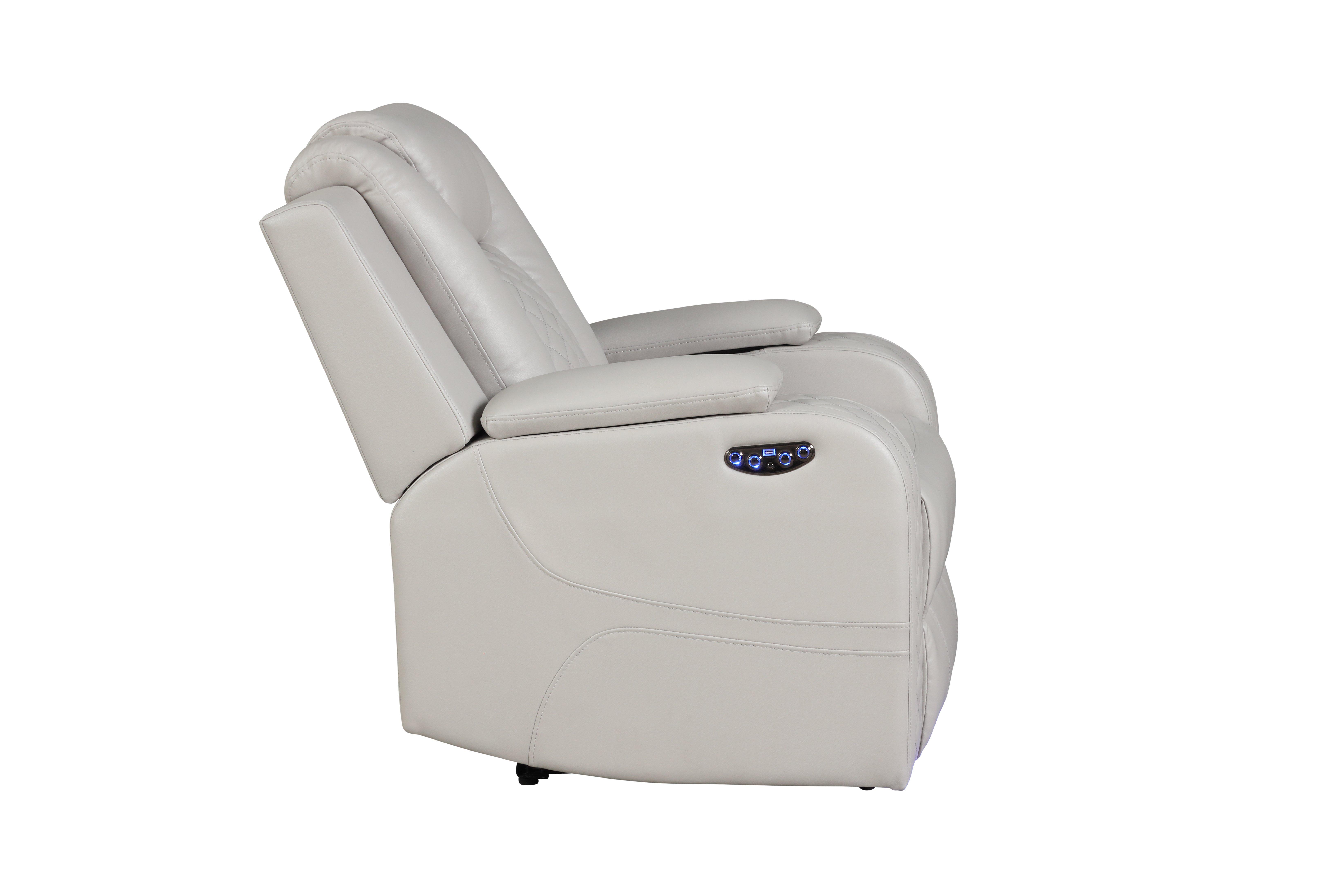 

    
BENZ-WH-CH-2PC ICE WHITE Faux Leather Power Recliner Chair Set 2Pcs BENZ Galaxy Home Modern
