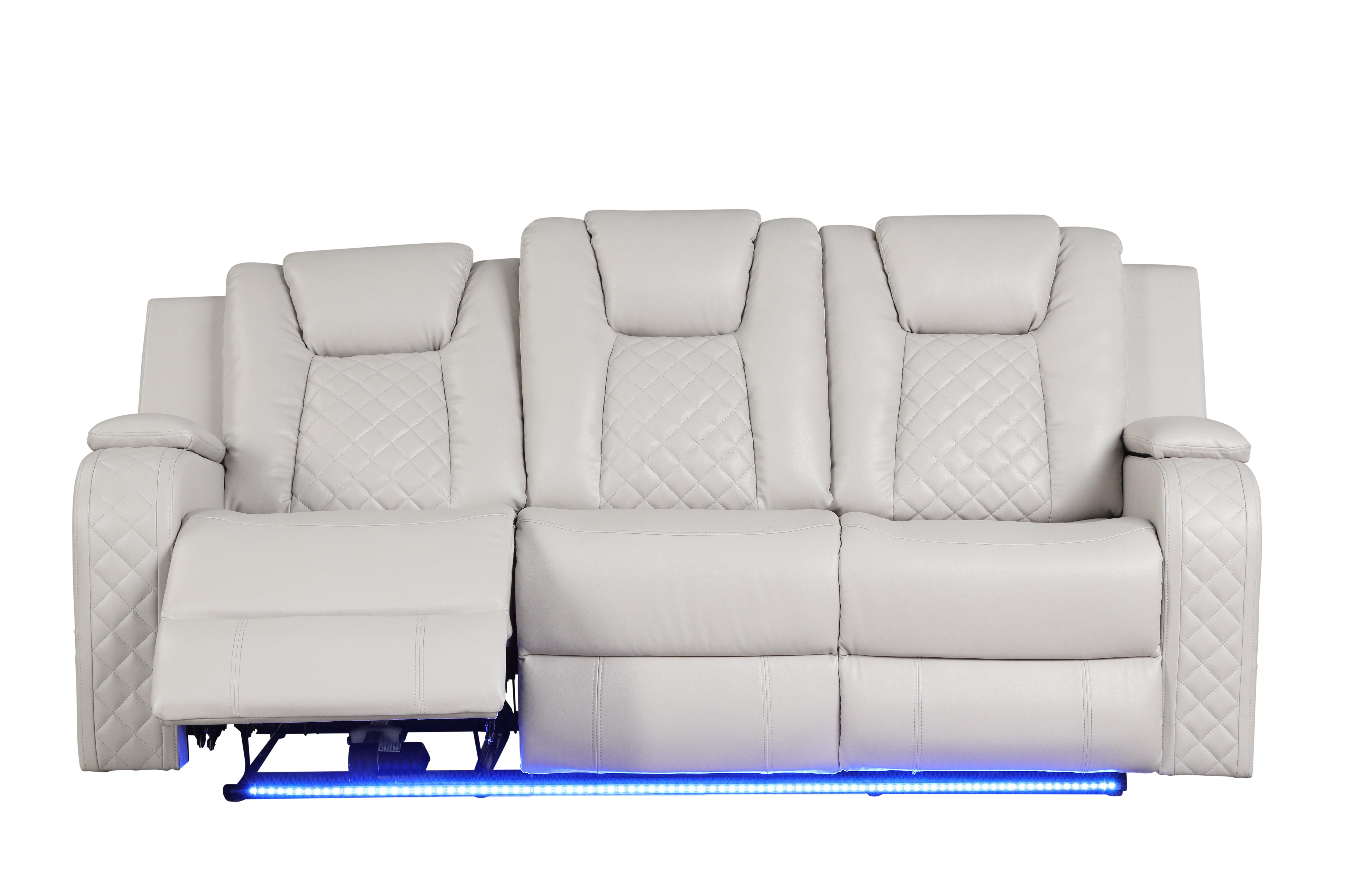 

    
Galaxy Home Furniture BENZ Recliner Sofa White 659436286627
