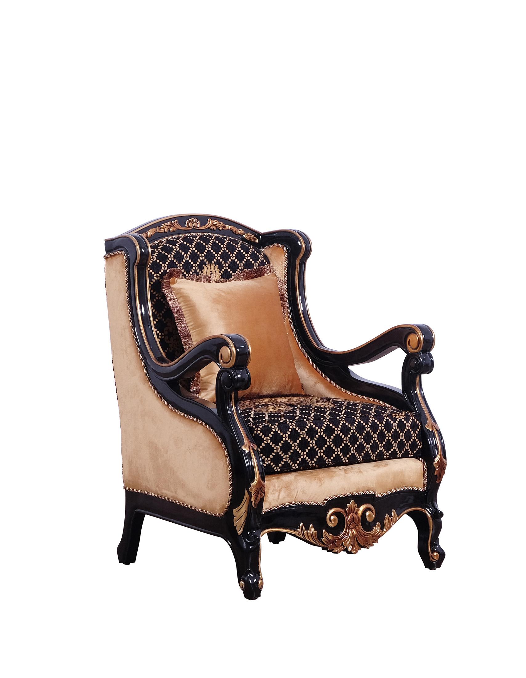 

    
Imperial Luxury Black & Dark Gold RAFFAELLO Arm Chair Set 2 Pcs EUROPEAN FURNITURE
