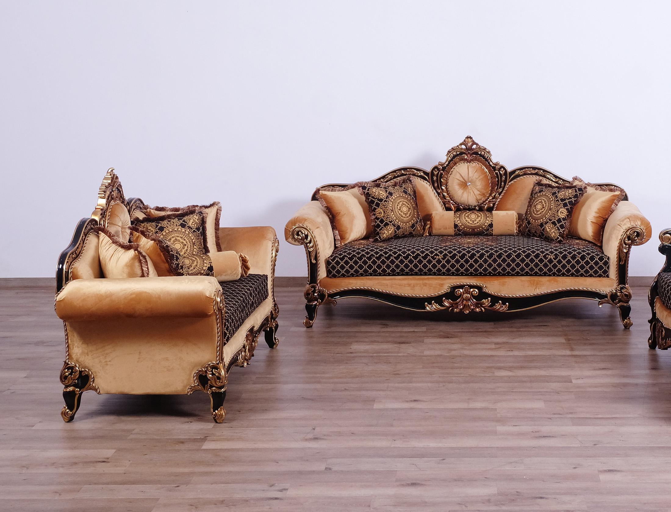 

    
41024-S Imperial Luxury Black & Dark Gold RAFFAELLO Sofa EUROPEAN FURNITURE Traditional
