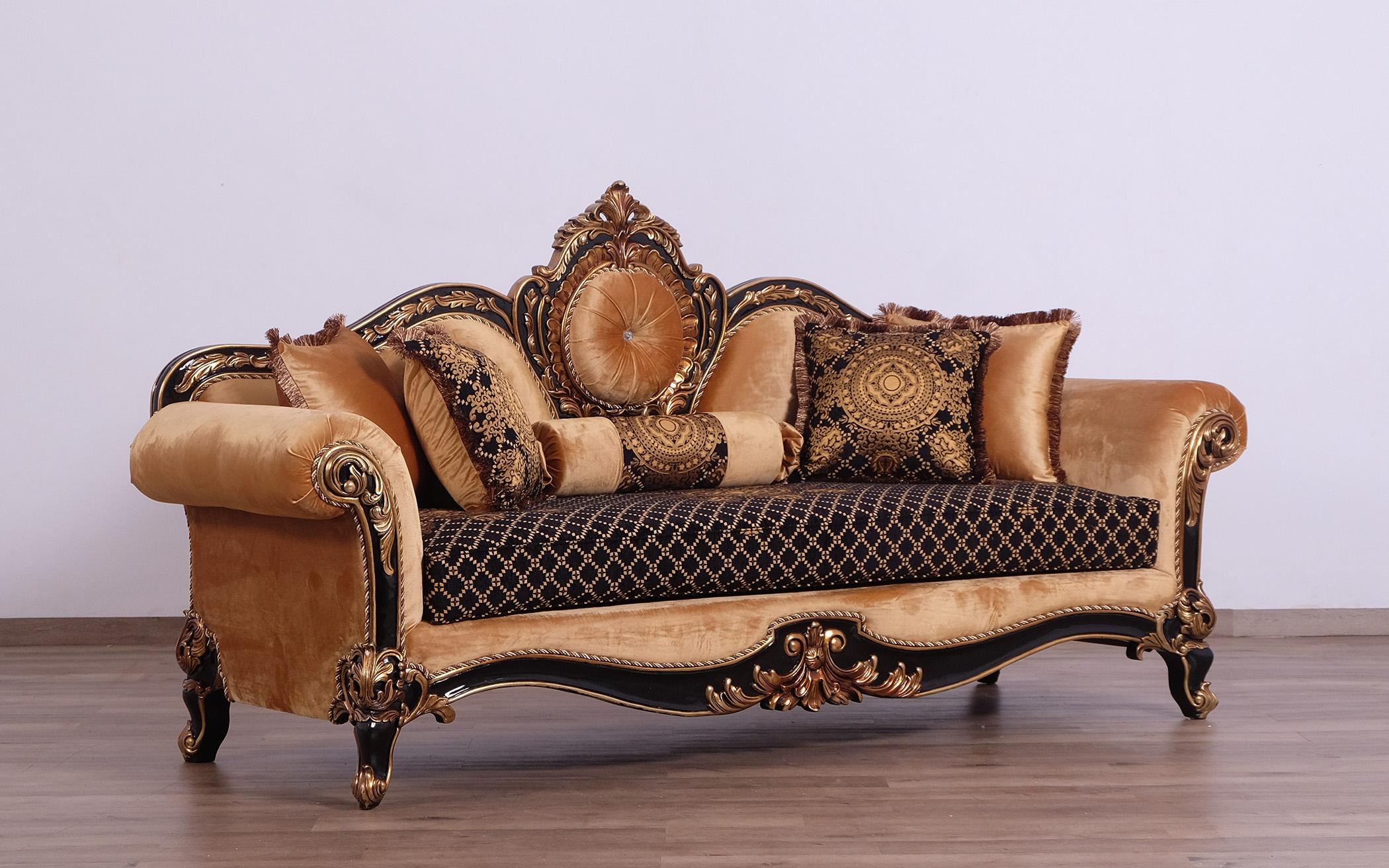

        
663701290226Imperial Luxury Black & Dark Gold RAFFAELLO Sofa Set 3 Pcs EUROPEAN FURNITURE
