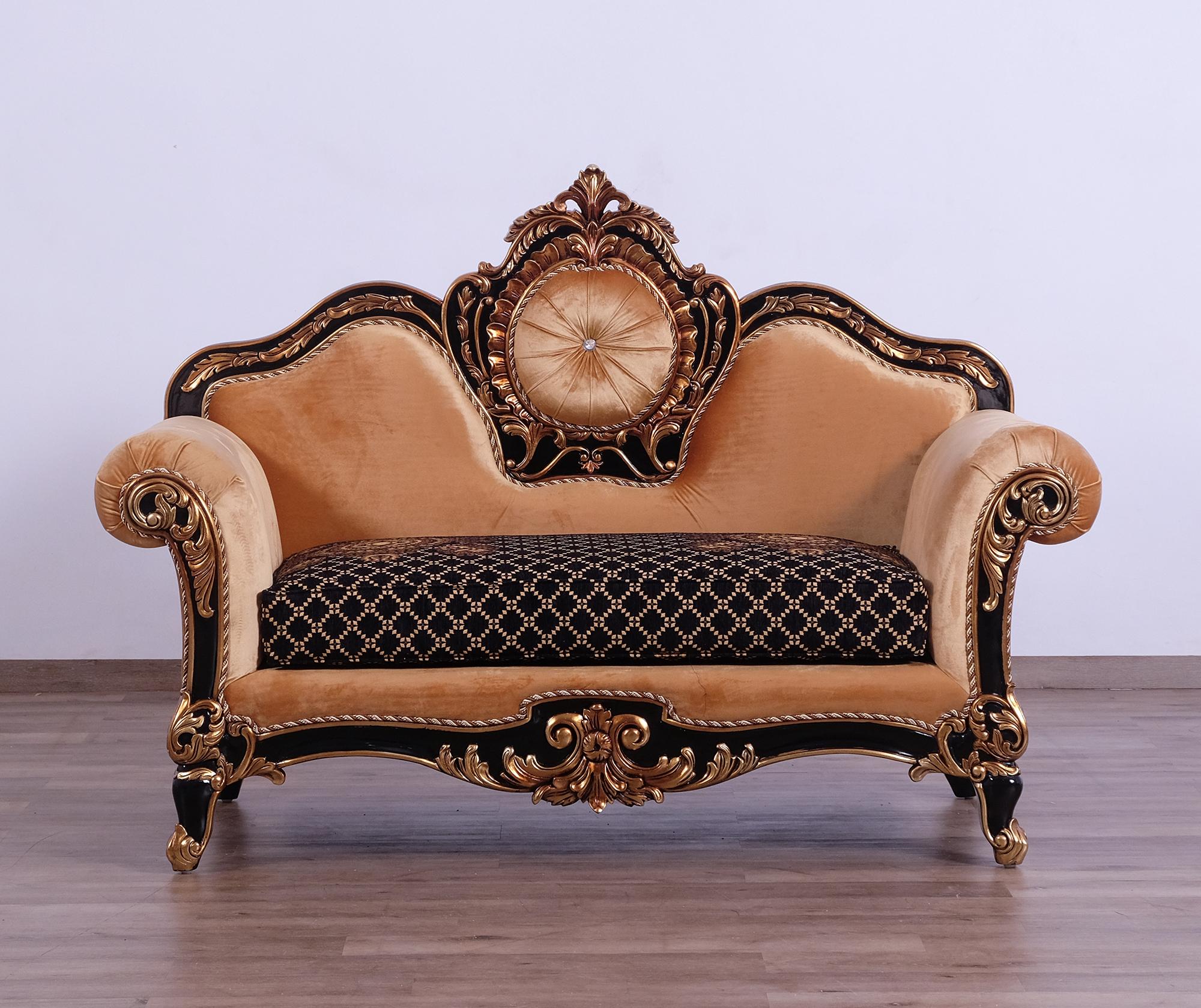 

    
41024-Set-4 Imperial Luxury Black & Dark Gold RAFFAELLO Sofa Set 4Pcs EUROPEAN FURNITURE

