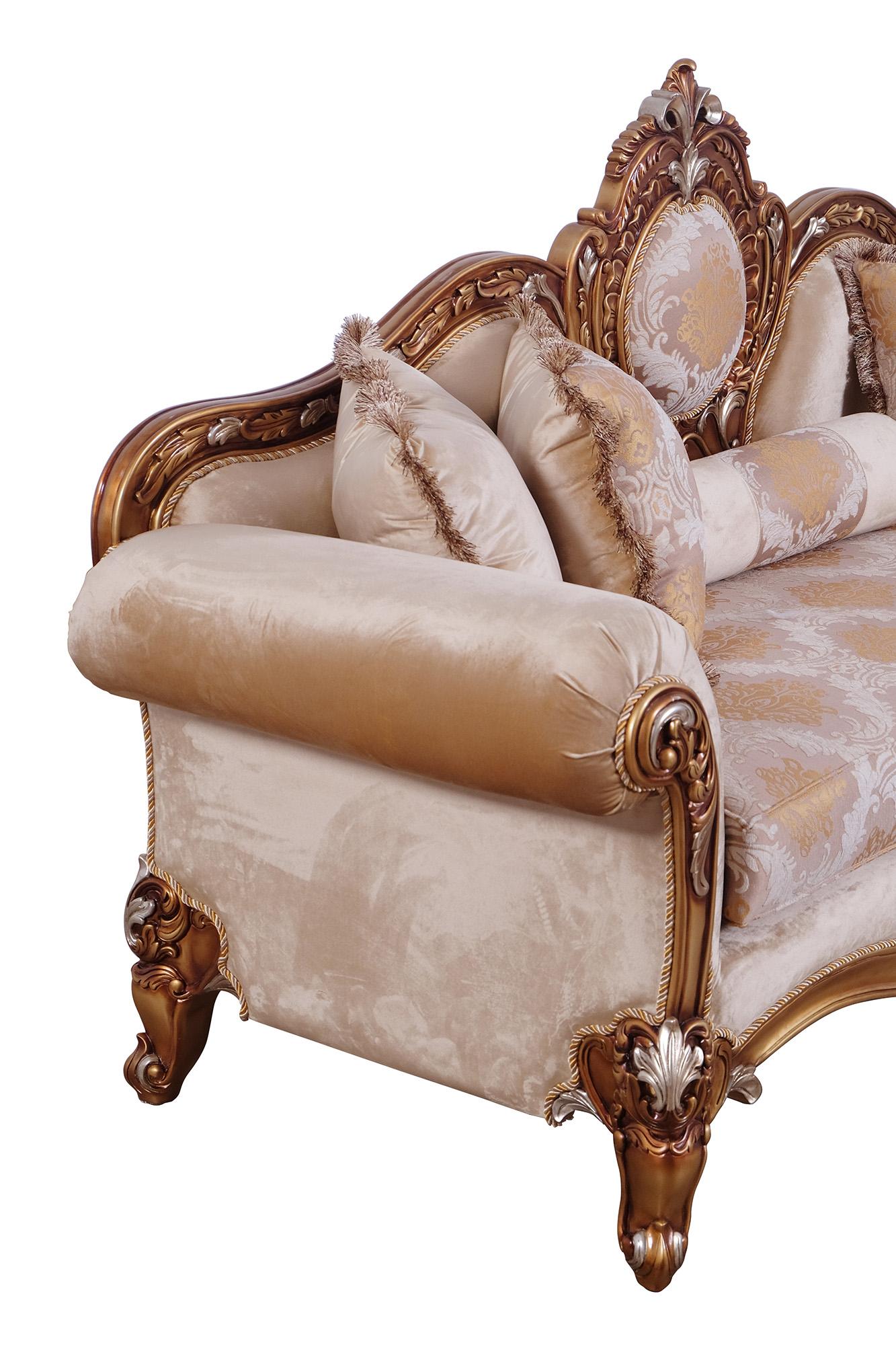 

    
 Photo  Imperial Luxury Brown & Silver Gold RAFFAELLO II Sofa Set 2Pcs EUROPEAN FURNITURE
