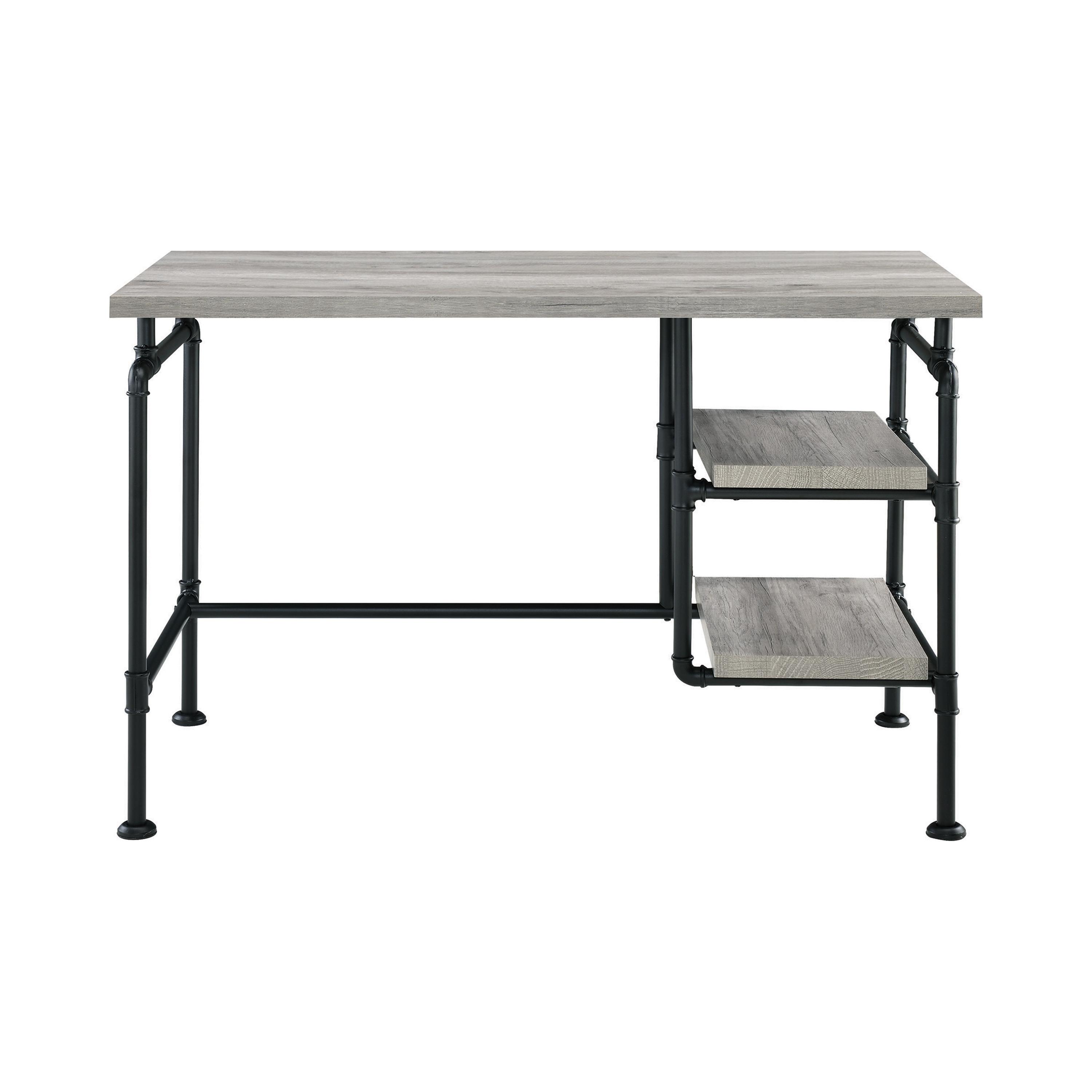 

    
Industrial Black & Gray Driftwood Metal Writing Desk Coaster 803701 Delray

