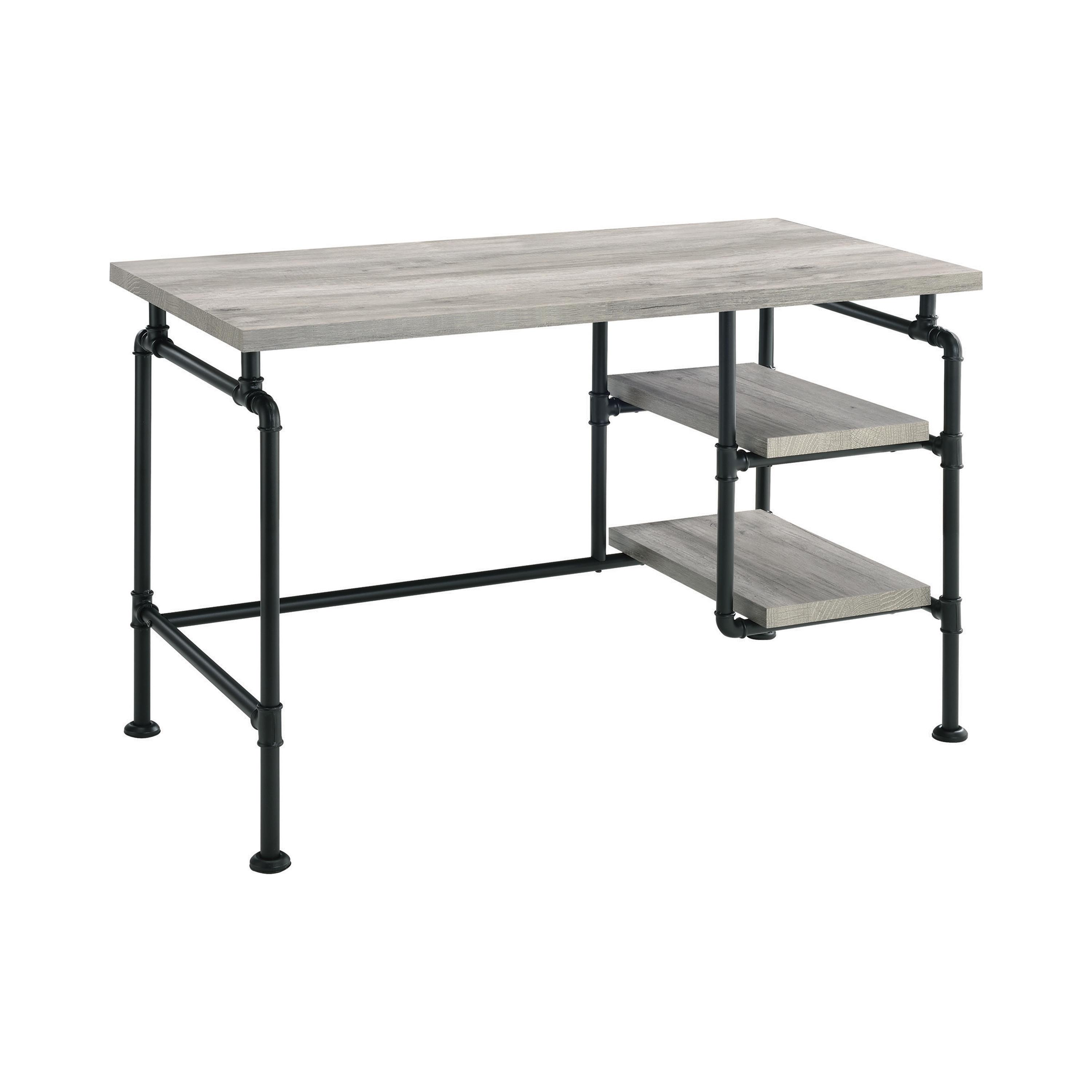 

    
Industrial Black & Gray Driftwood Metal Writing Desk Coaster 803701 Delray
