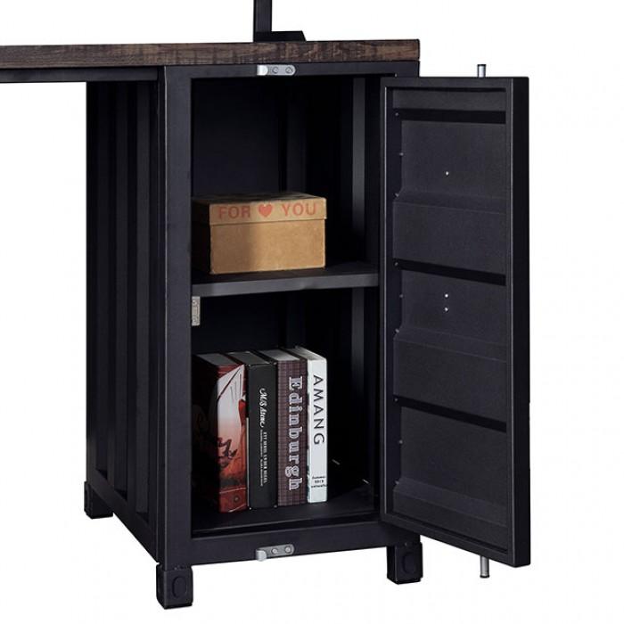 

                    
Buy Industrial Black Metal Bookcase & Desk Set 2Pcs Furniture of America Dipiloh
