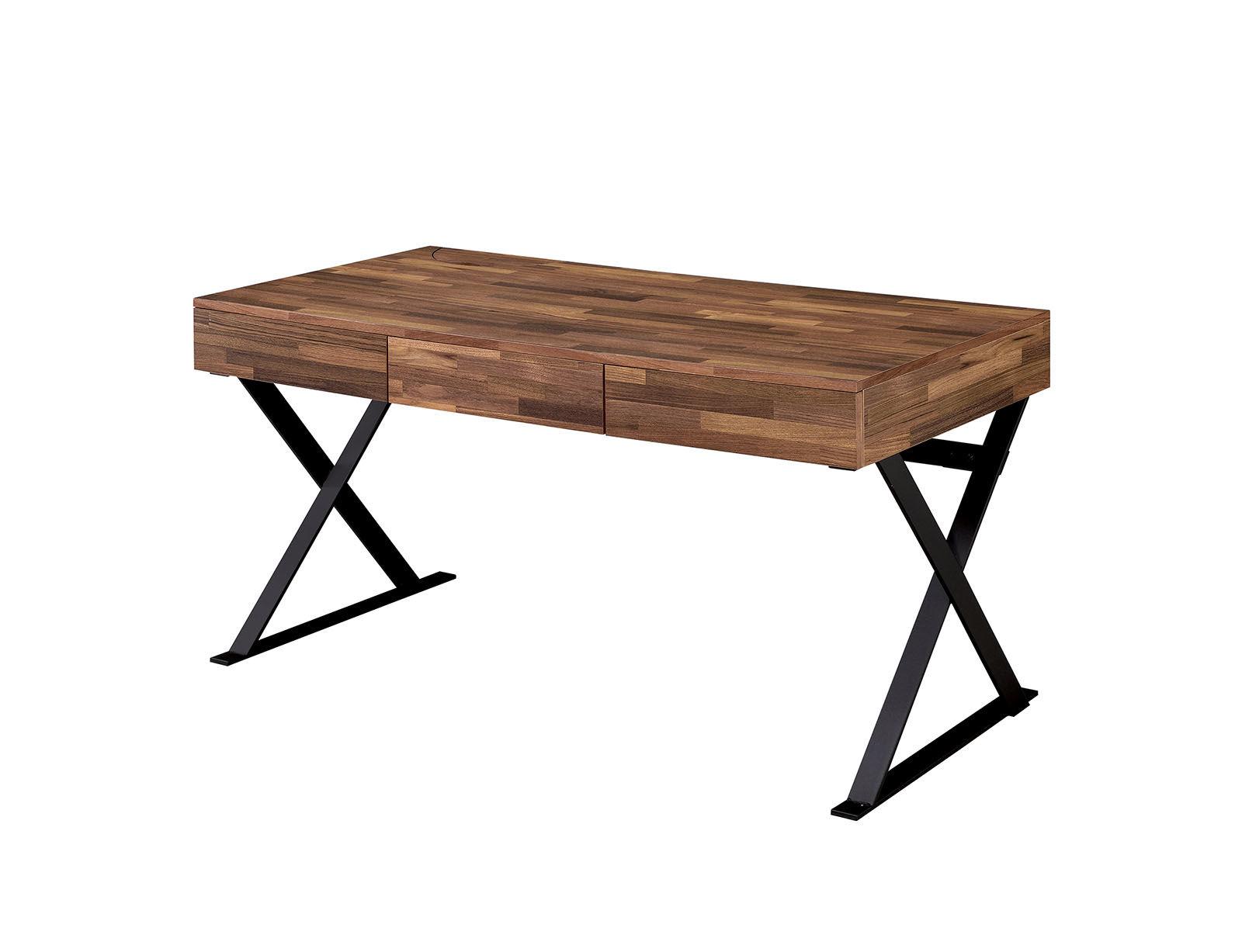 

    
Industrial Black Wood Desk Furniture of America CM-DK807 Tensed
