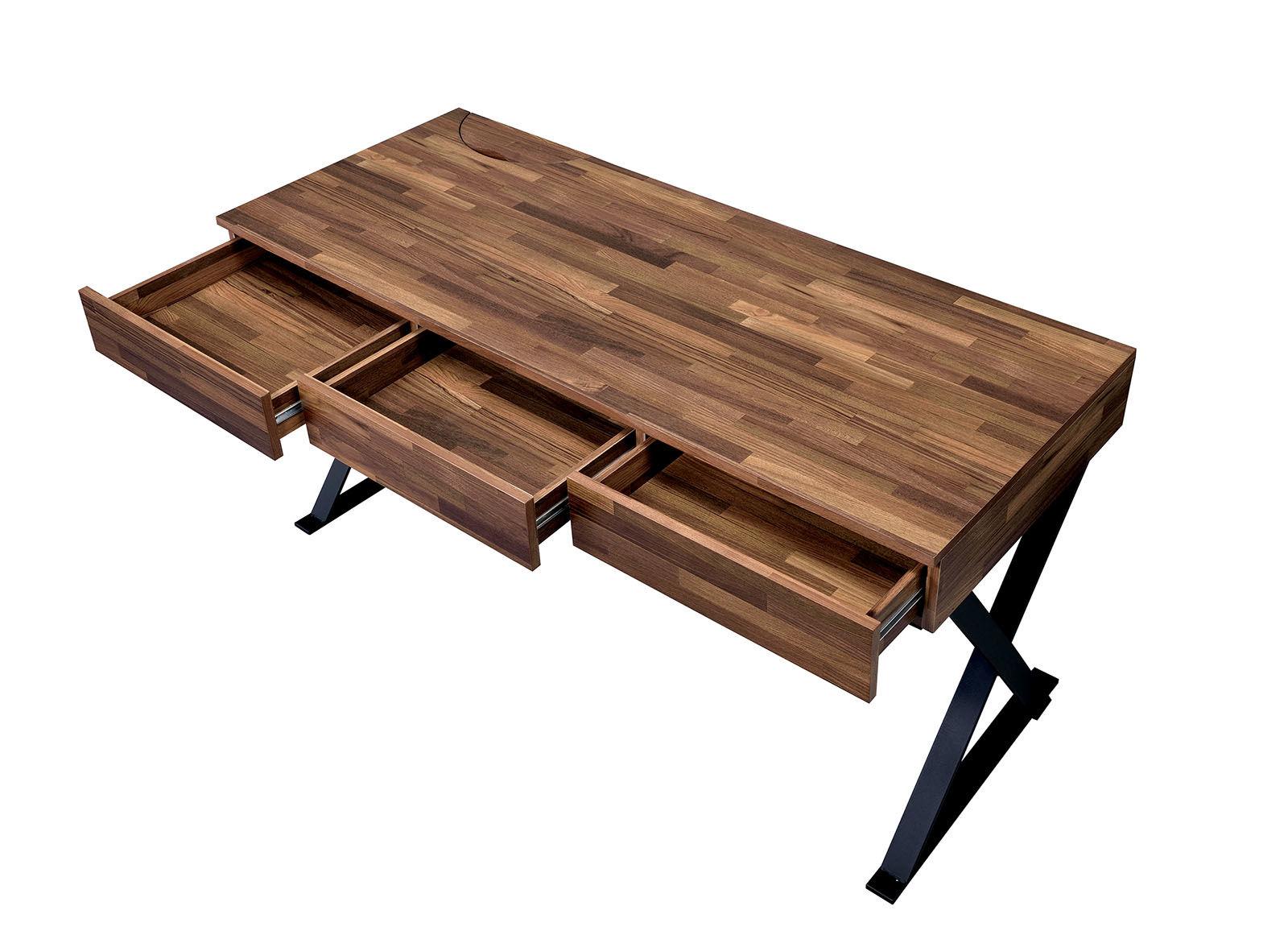 

    
Industrial Black Wood Desk Furniture of America CM-DK807 Tensed
