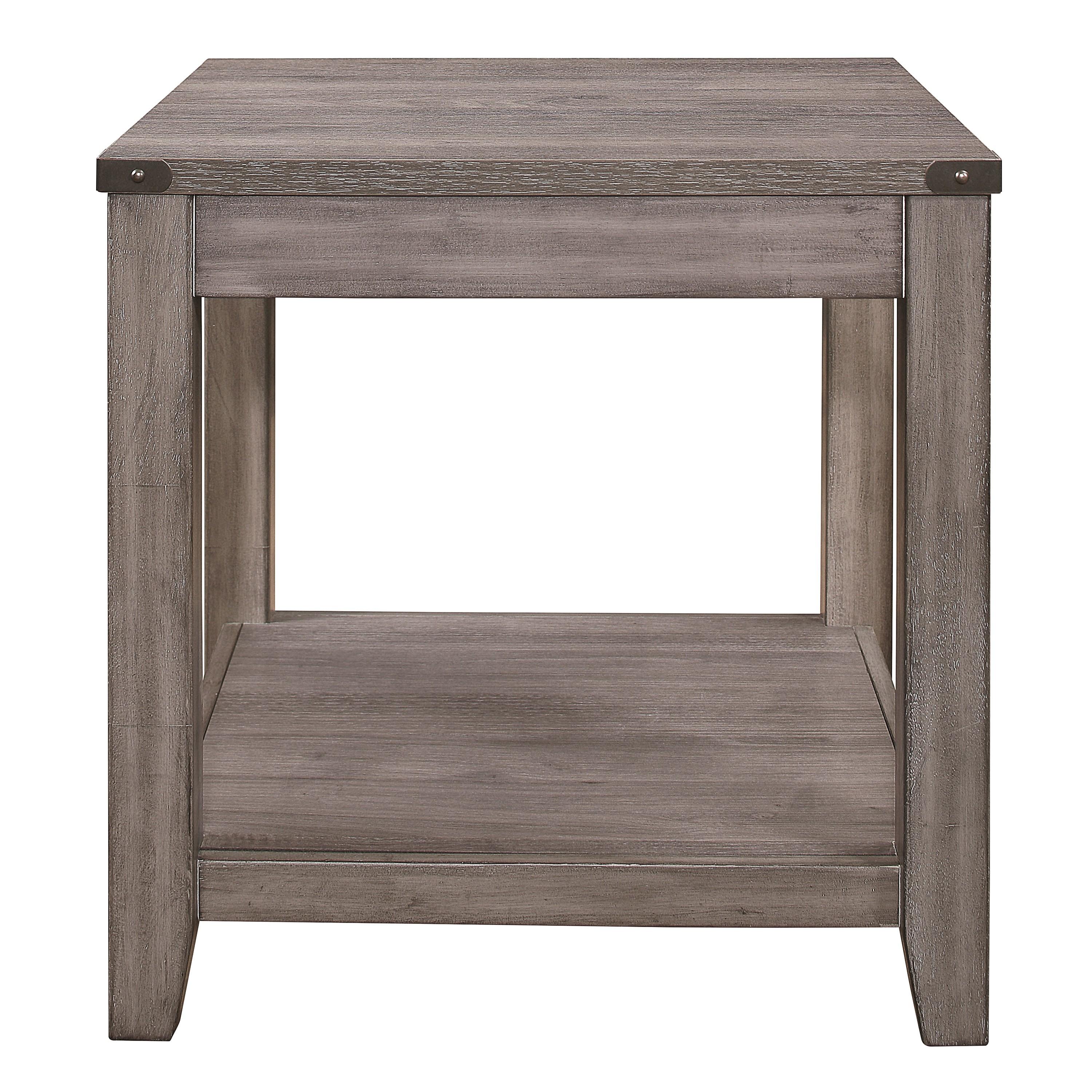 Modern End Table 2042-04 Woodrow 2042-04 in Gray 