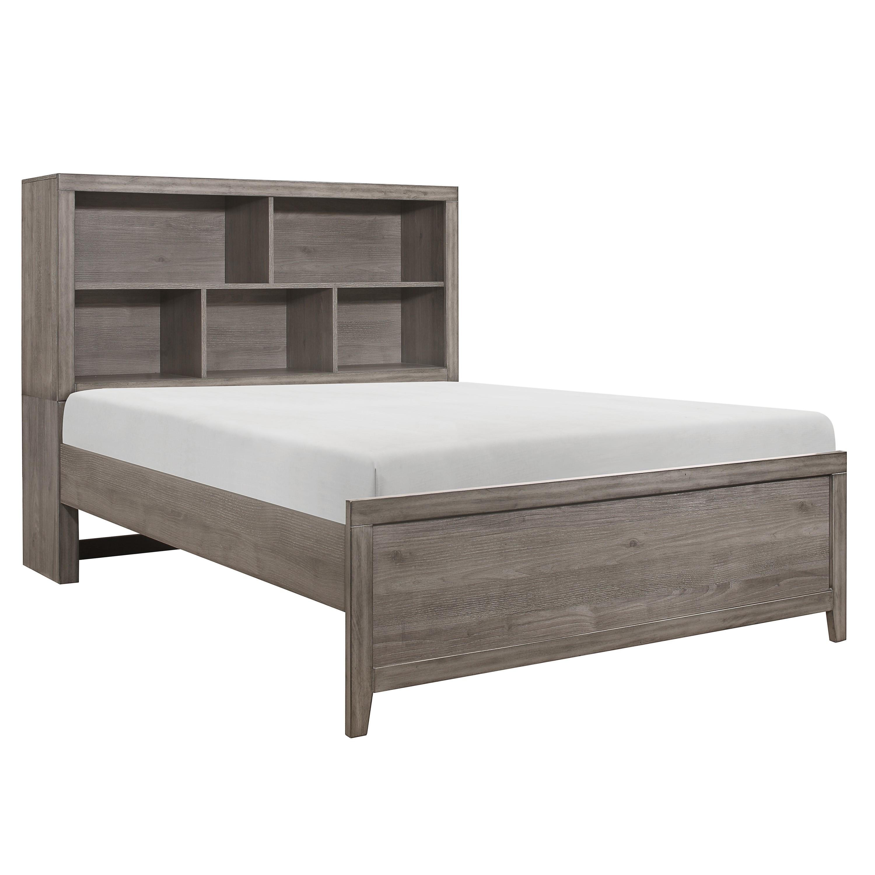 

    
Industrial Brownish Gray Wood Full Bed Homelegance 2042NBF-1* Woodrow
