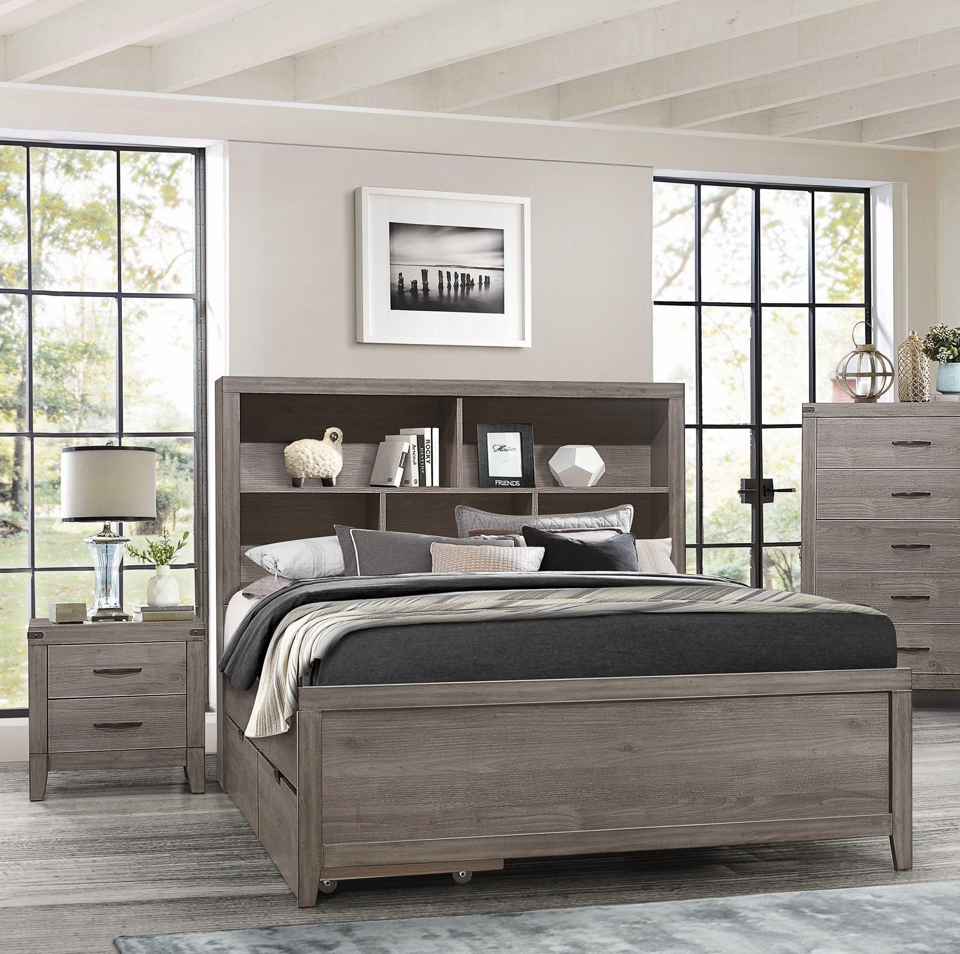 

    
Industrial Brownish Gray Wood Full Bedroom Set 3pcs Homelegance 2042NBF-1* Woodrow
