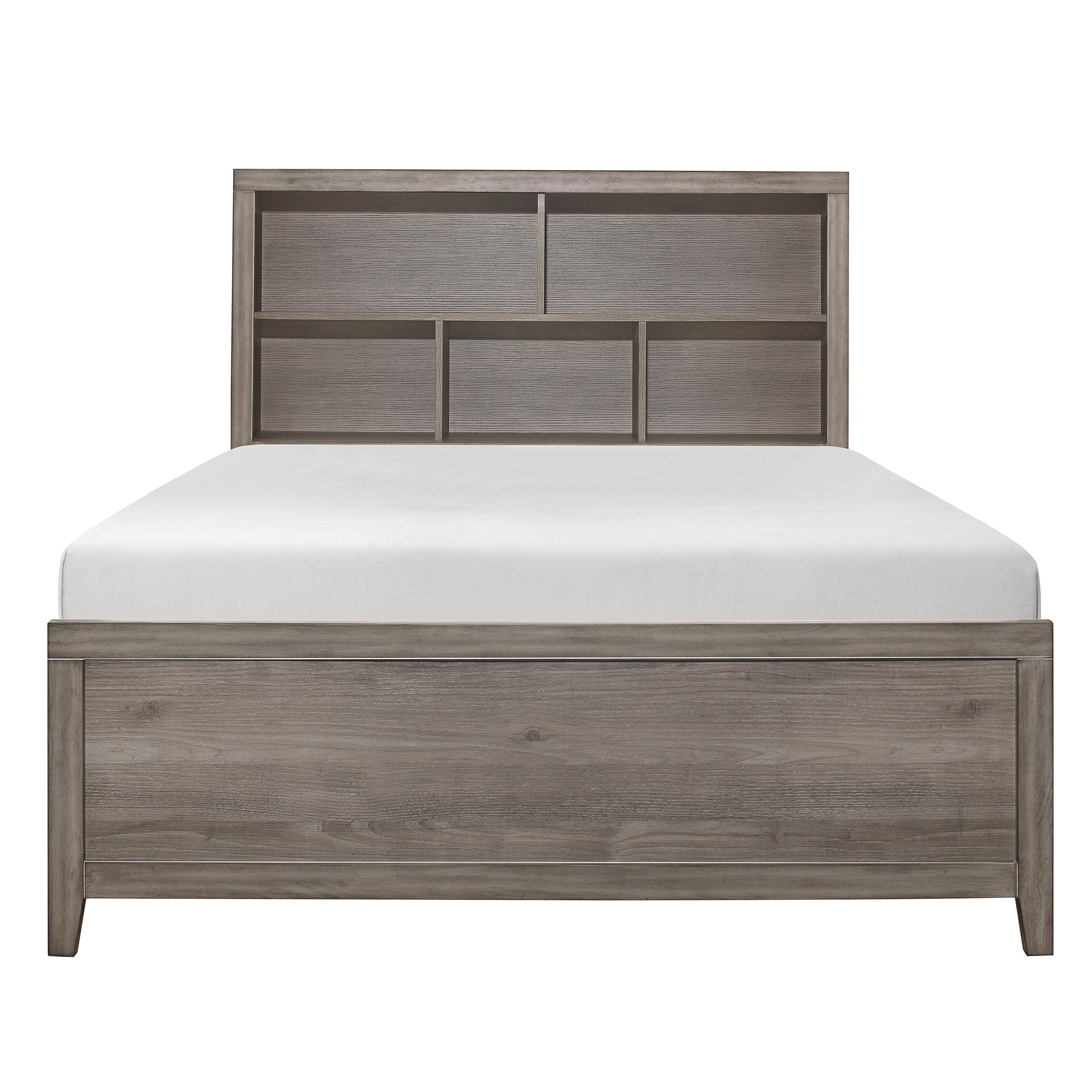 

    
Industrial Brownish Gray Wood Queen Bed Homelegance 2042NB-1* Woodrow
