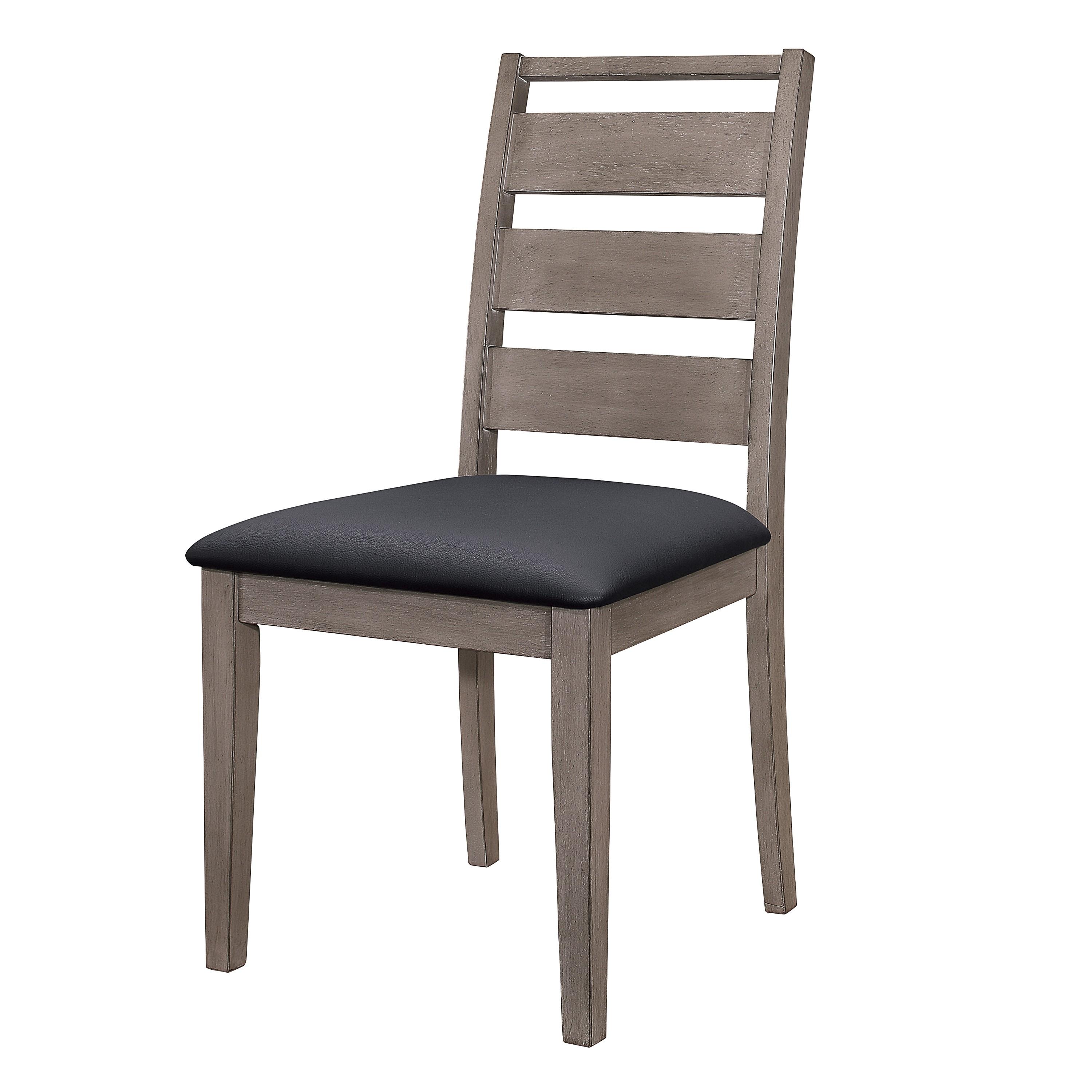 

    
Industrial Brownish Gray Wood Side Chair Set 2pcs Homelegance 2042S Woodrow
