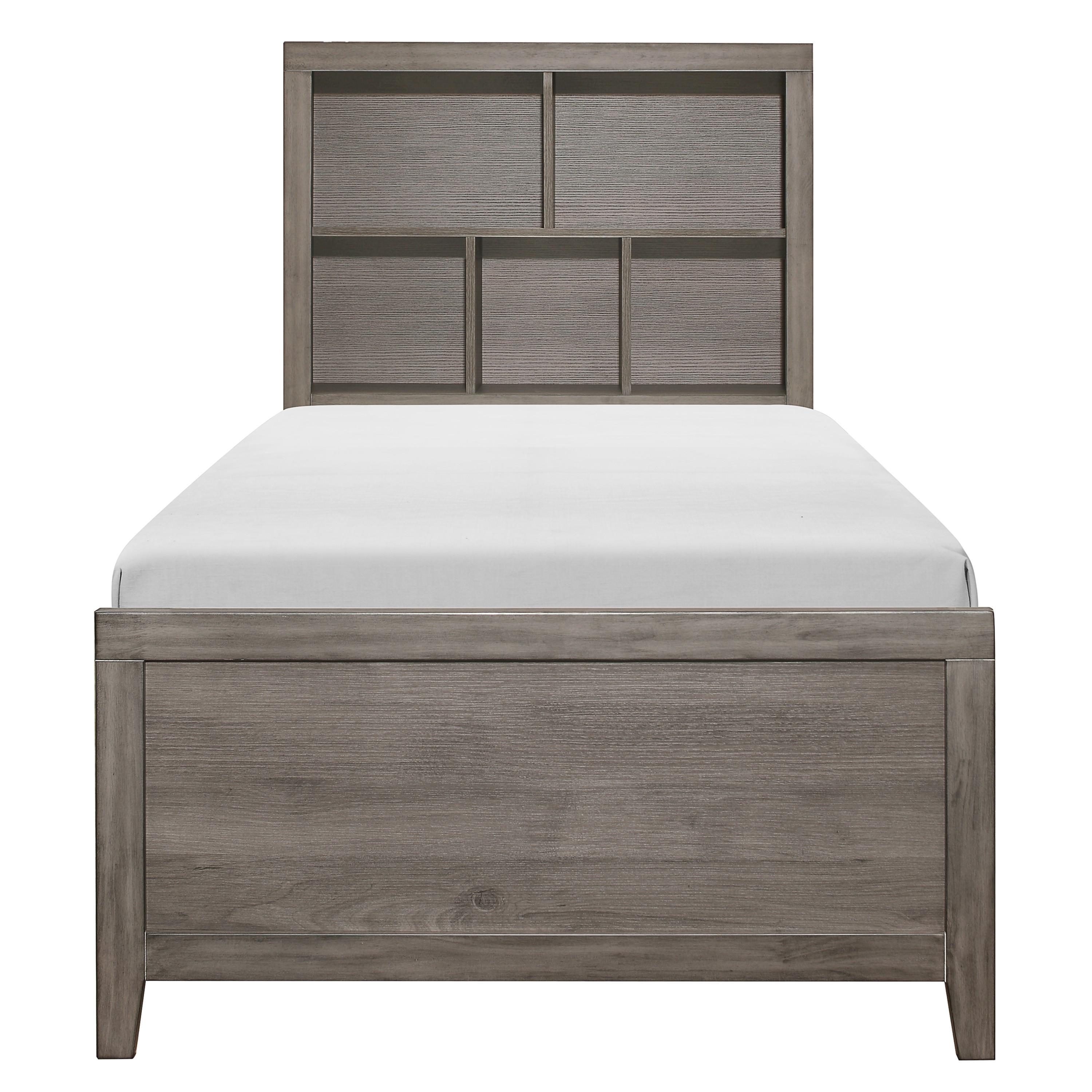 

    
Industrial Brownish Gray Wood Twin Bed Homelegance 2042NBT-1* Woodrow
