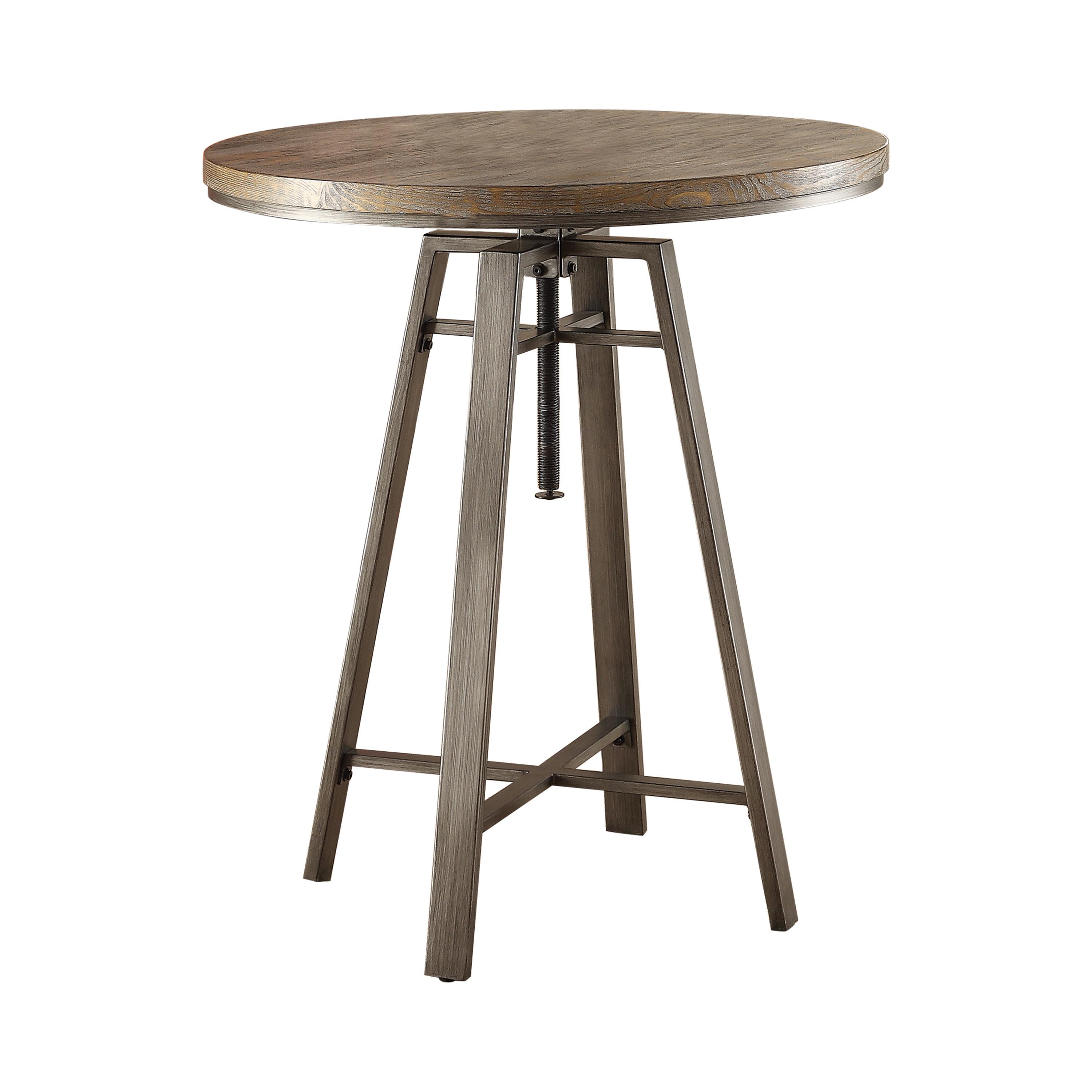 

    
Industrial Brushed Nutmeg Wood & Steel Bar Table Coaster 101811
