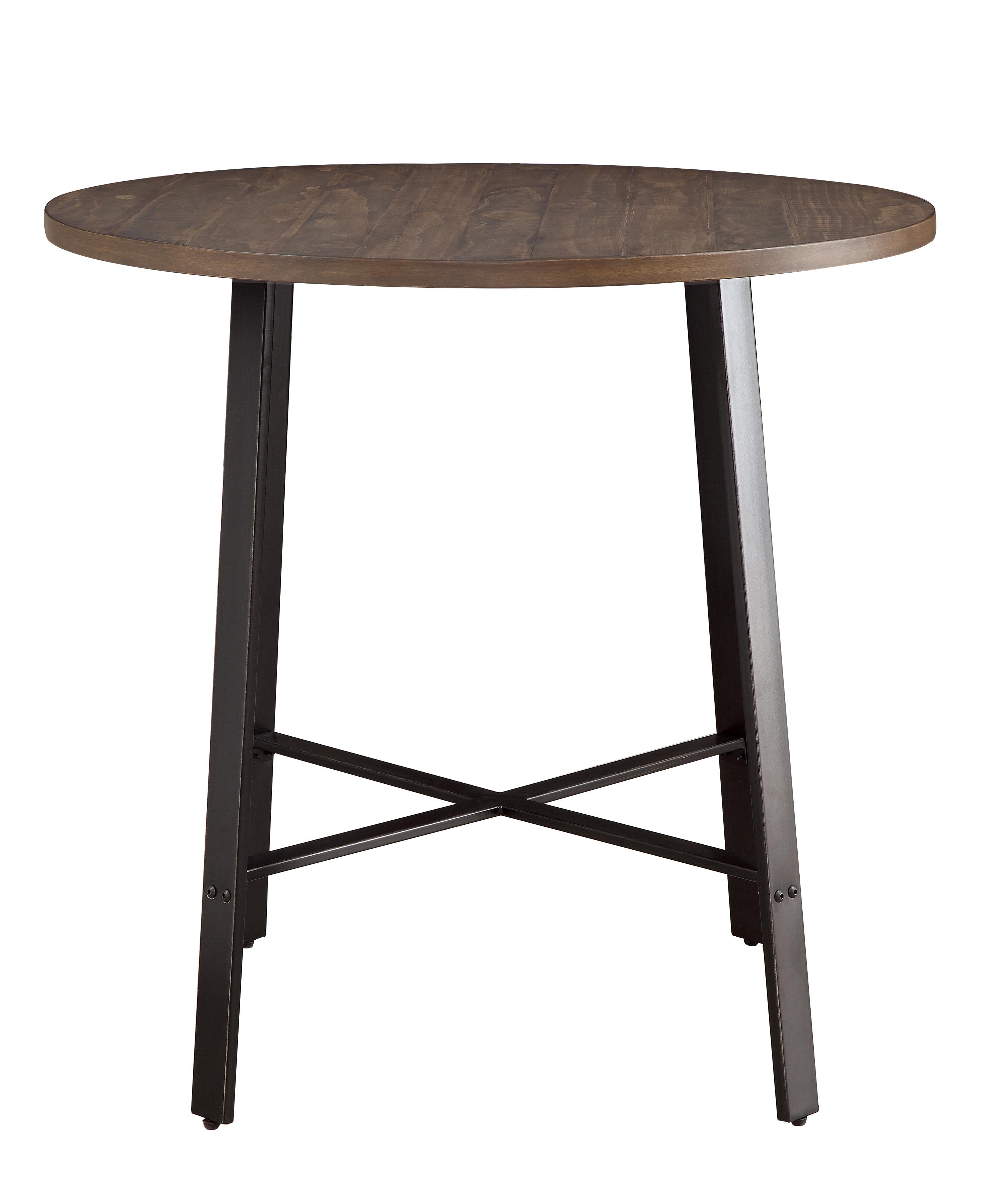 

    
Industrial Burnished Brown Metal Counter Height Table Homelegance 5607-36RD Chevre
