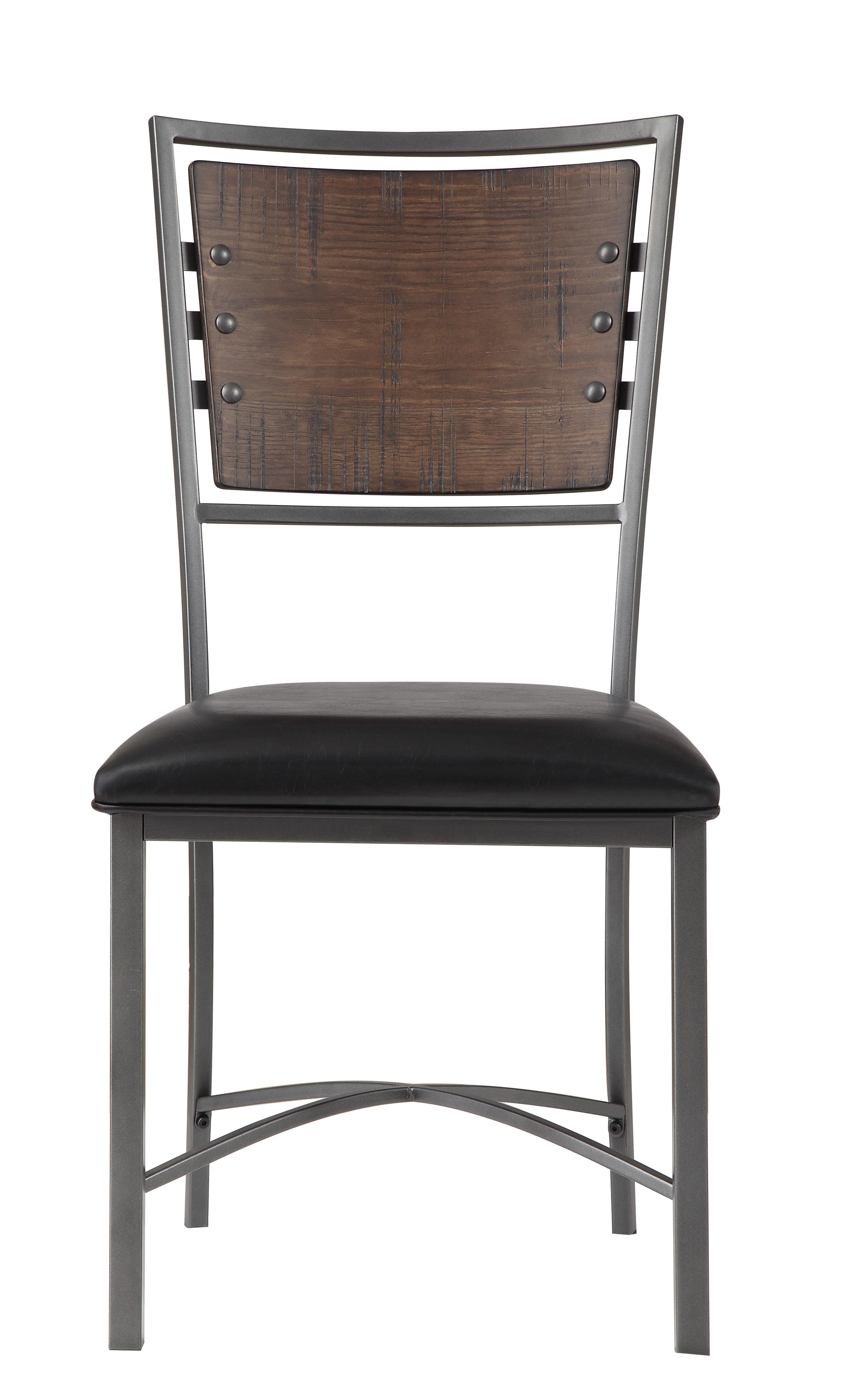 

    
Industrial Burnished Brown Metal Side Chair Set 2pcs Homelegance 5606S Fideo
