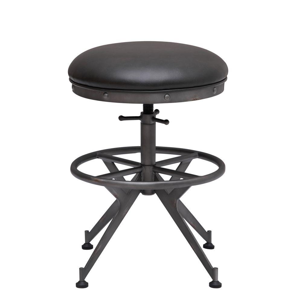 

    
 Shop  Industrial Charcoal Brown Finish Adjustable Desk w/ Stool Set 2Pcs MEDICI by Modus Furniture
