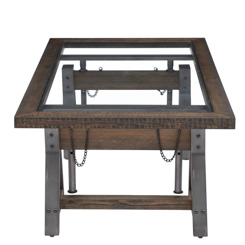 

    
Modus Furniture MEDICI Coffee Table Charcoal/Brown EA1221
