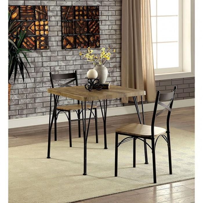 

    
Industrial Dark Bronze & Natural Metal Dining Room Set 3pcs Furniture of America CM3279T-29-3PK Banbury
