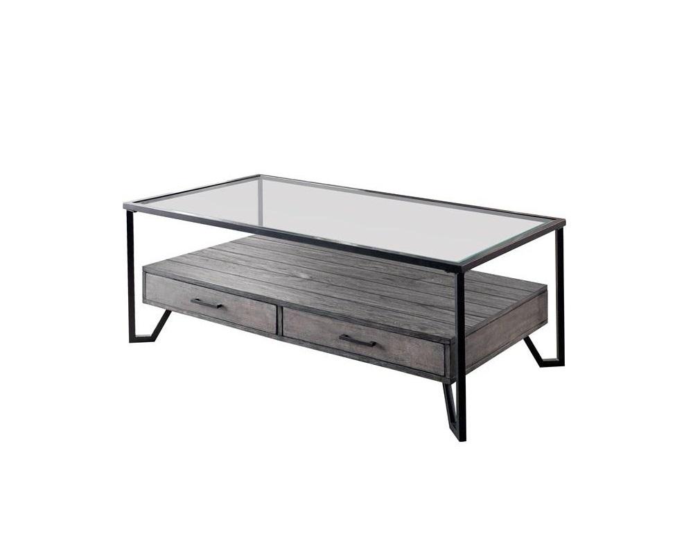 

    
Industrial Gray & Black Tempered Glass Top Coffee Table Set 3pcs Furniture of America Ponderay
