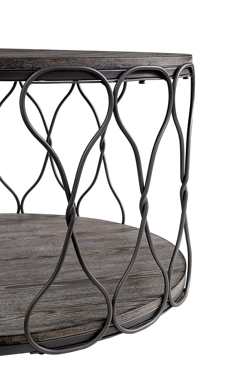 

    
Industrial Gray Metal Coffee Table Furniture of America CM4171C Hawdon
