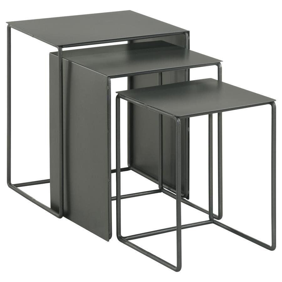 

    
Industrial Gray Metal Living Room Set 3PCS Coaster Imez 930250
