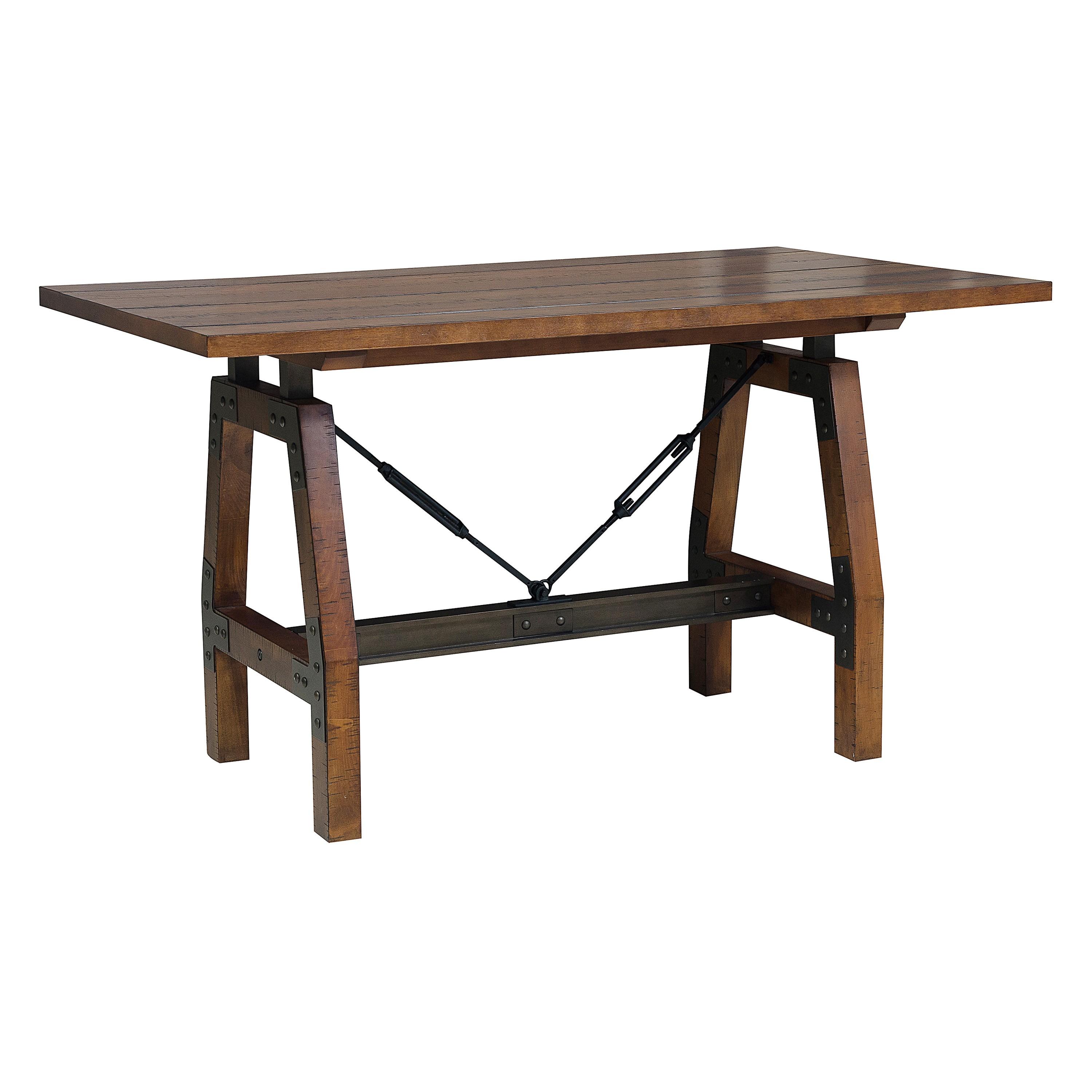 Modern Counter Height Table 1715-36 Holverson 1715-36 in Rustic Brown 