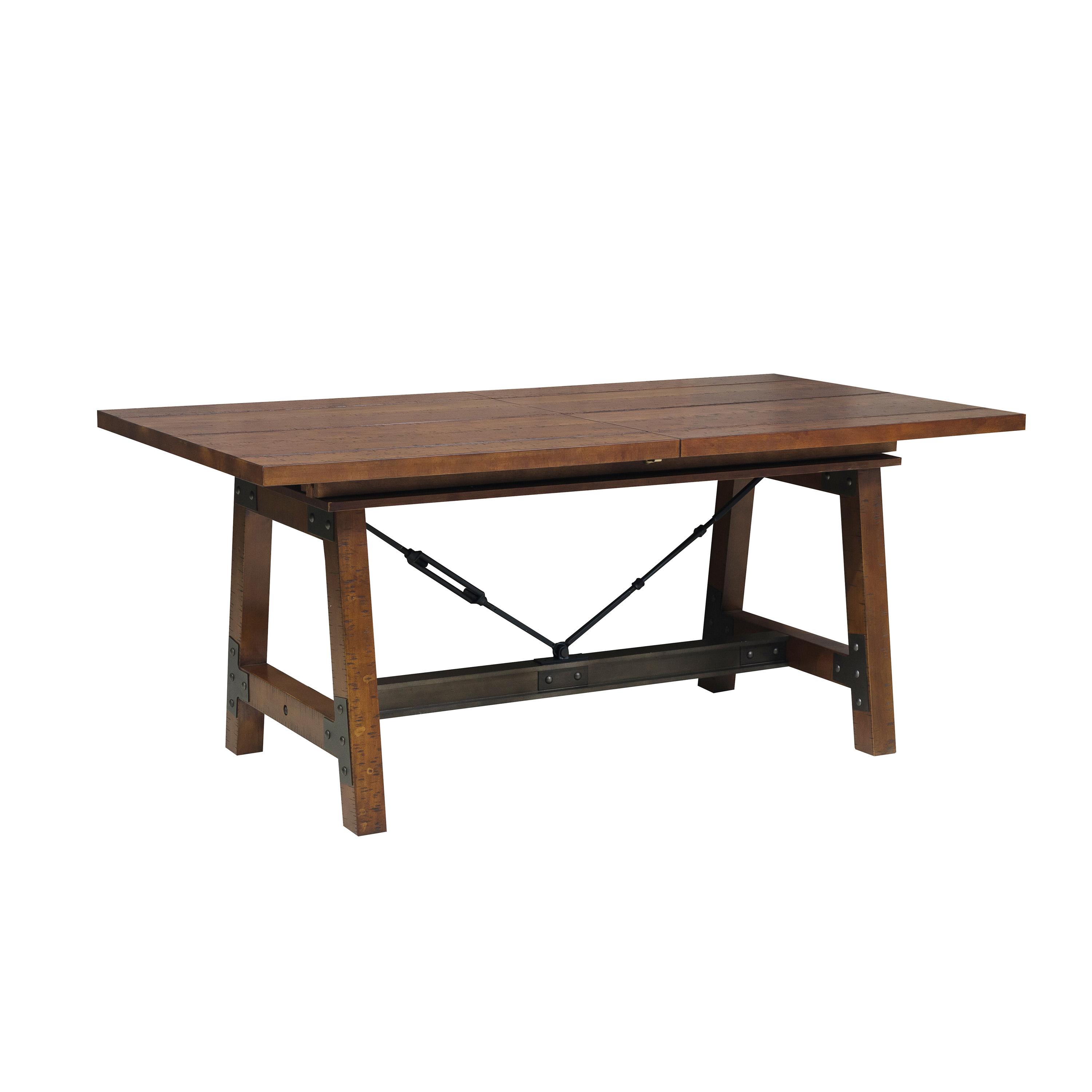 Modern Dining Table 1715-94 Holverson 1715-94 in Rustic Brown 