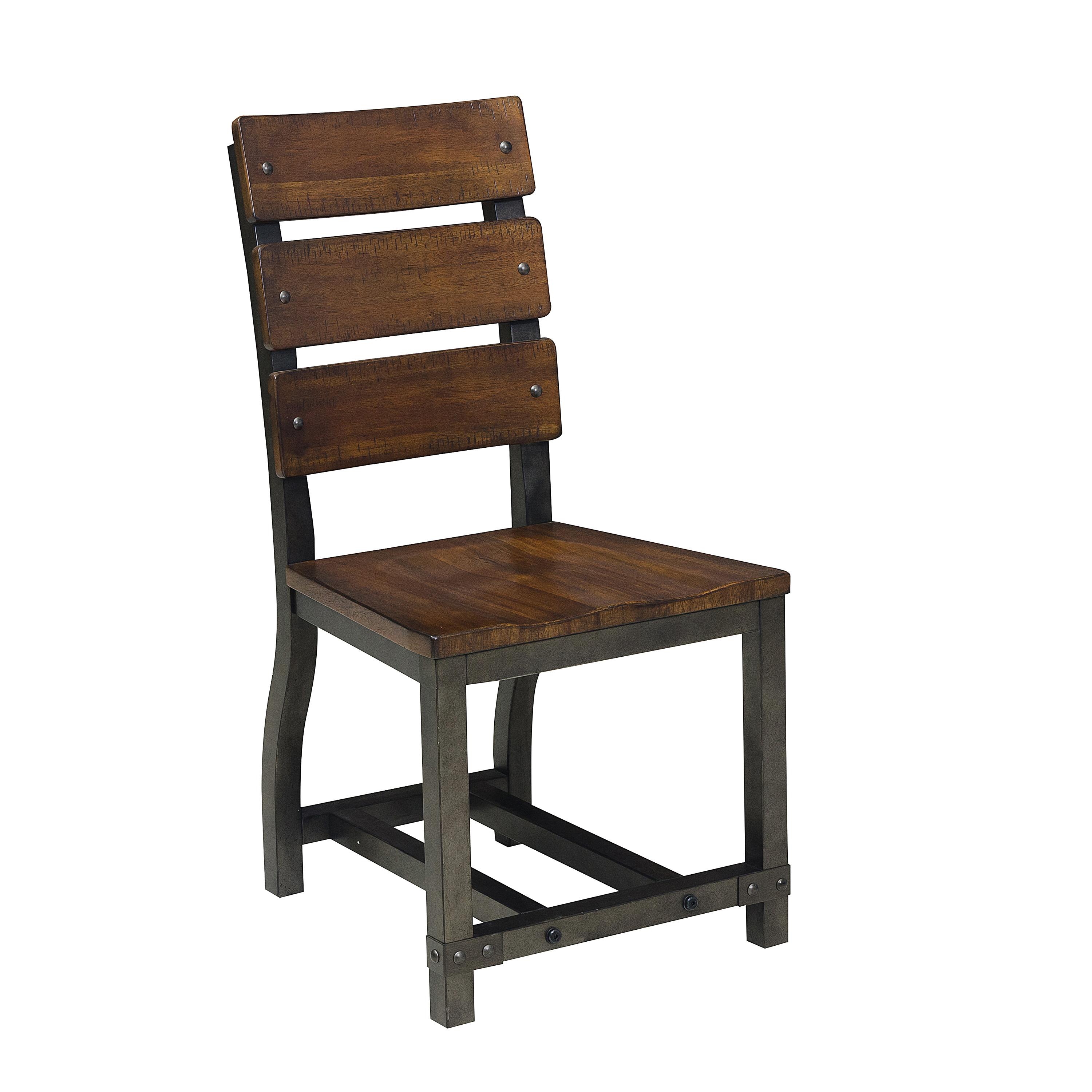 

    
Industrial Rustic Brown Wood Side Chair Set 2pcs Homelegance 1715S Holverson
