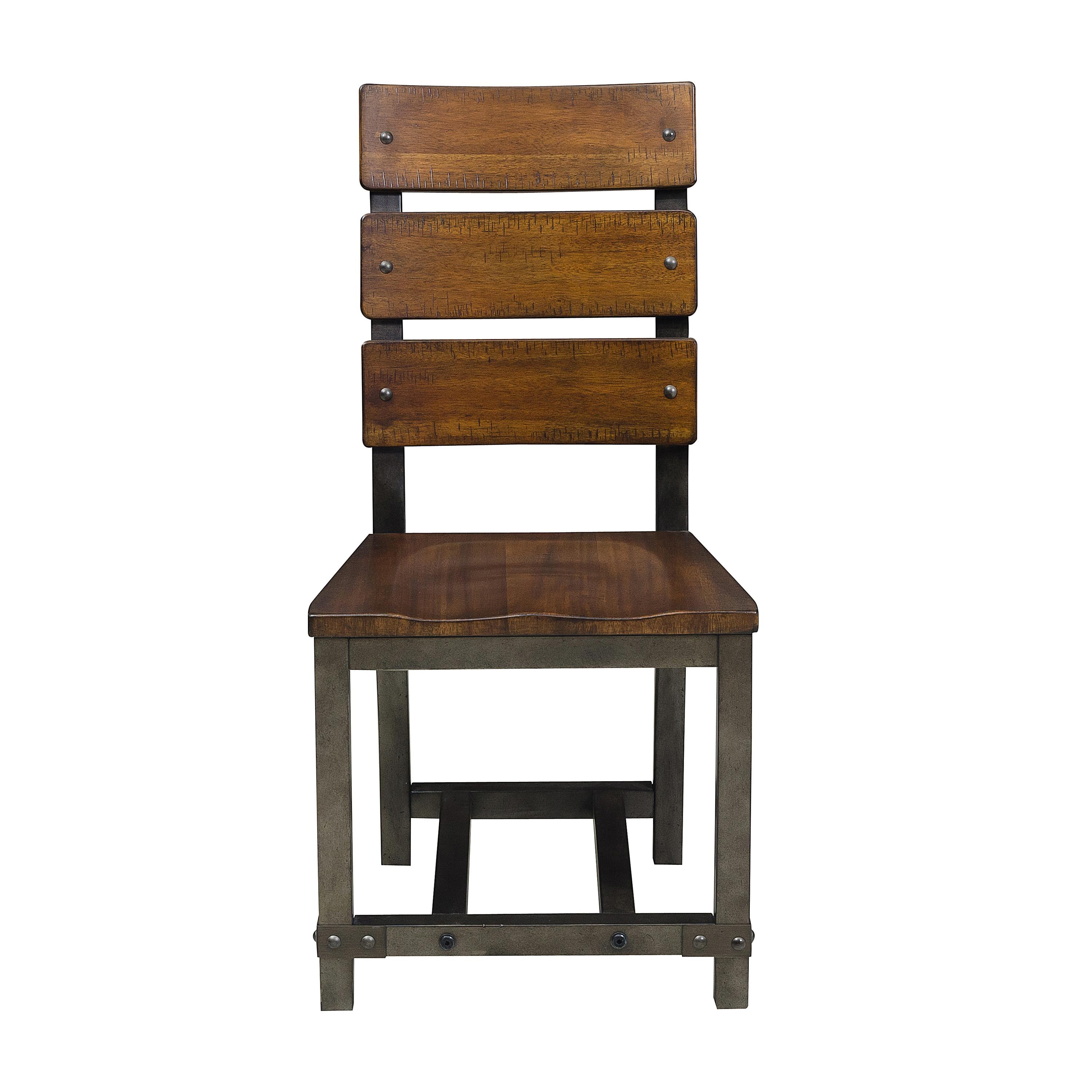 

    
Industrial Rustic Brown Wood Side Chair Set 2pcs Homelegance 1715S Holverson
