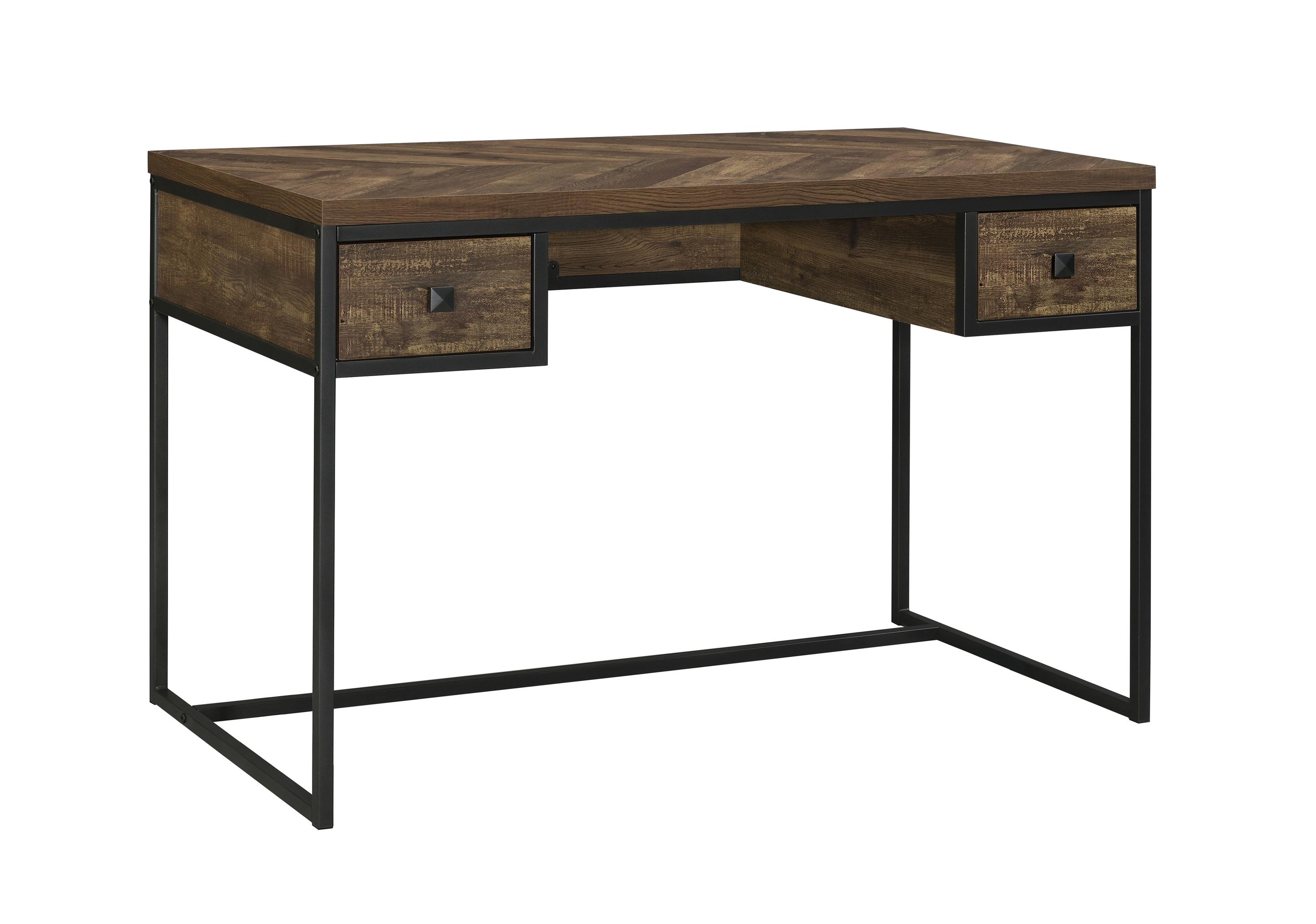 

    
Industrial Rustic Oak Metal & Wood Writing Desk Set 2pcs Coaster 882091-S2 Millbrook

