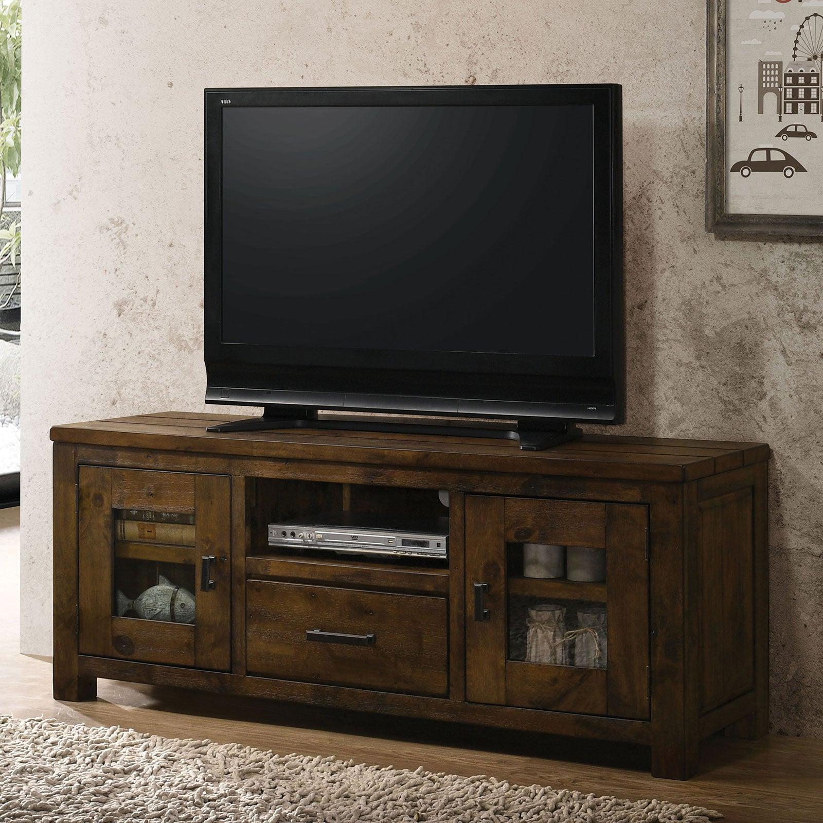 

    
Industrial Rustic Oak Solid Wood TV Stand Furniture of America CM5910-TV Carole
