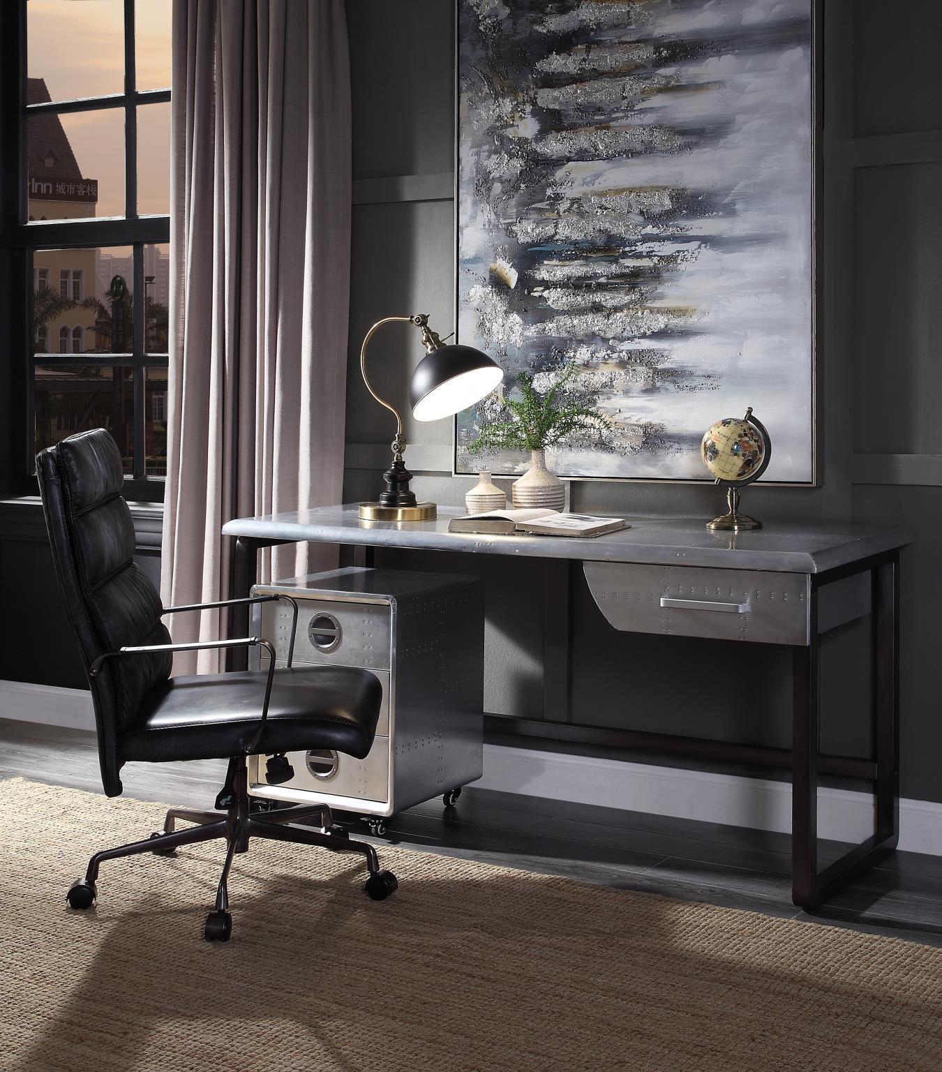 

    
Roman Industrial Style Home Office Aluminium Desk & Cabinet Set 2Pcs
