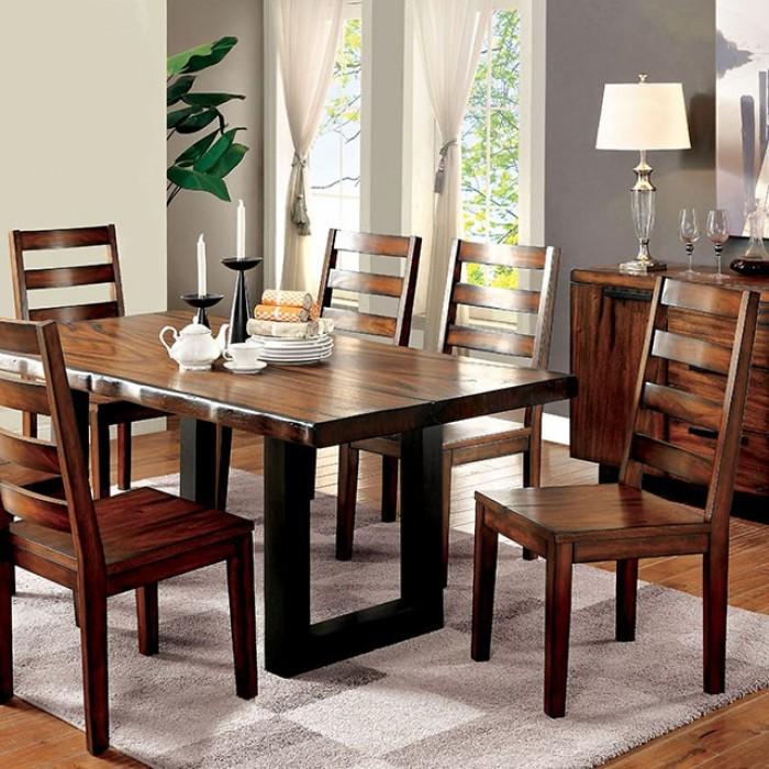 

                    
Furniture of America CM3606T-Set-7 Maddison Dining Room Set Brown  Purchase 
