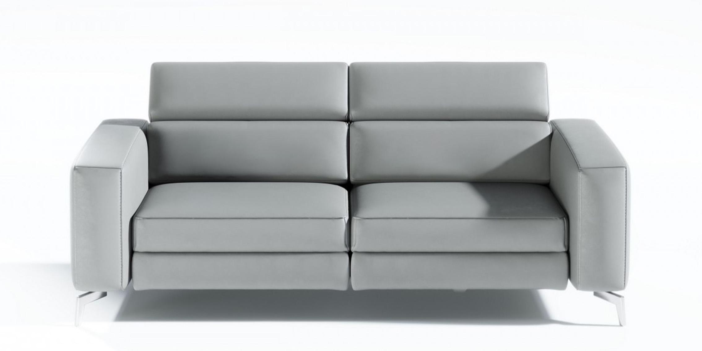Contemporary, Modern Recliner Sofa VGCCROMA-SF-CER-GRY-S VGCCROMA-SF-CER-GRY-S in Gray Italian Leather