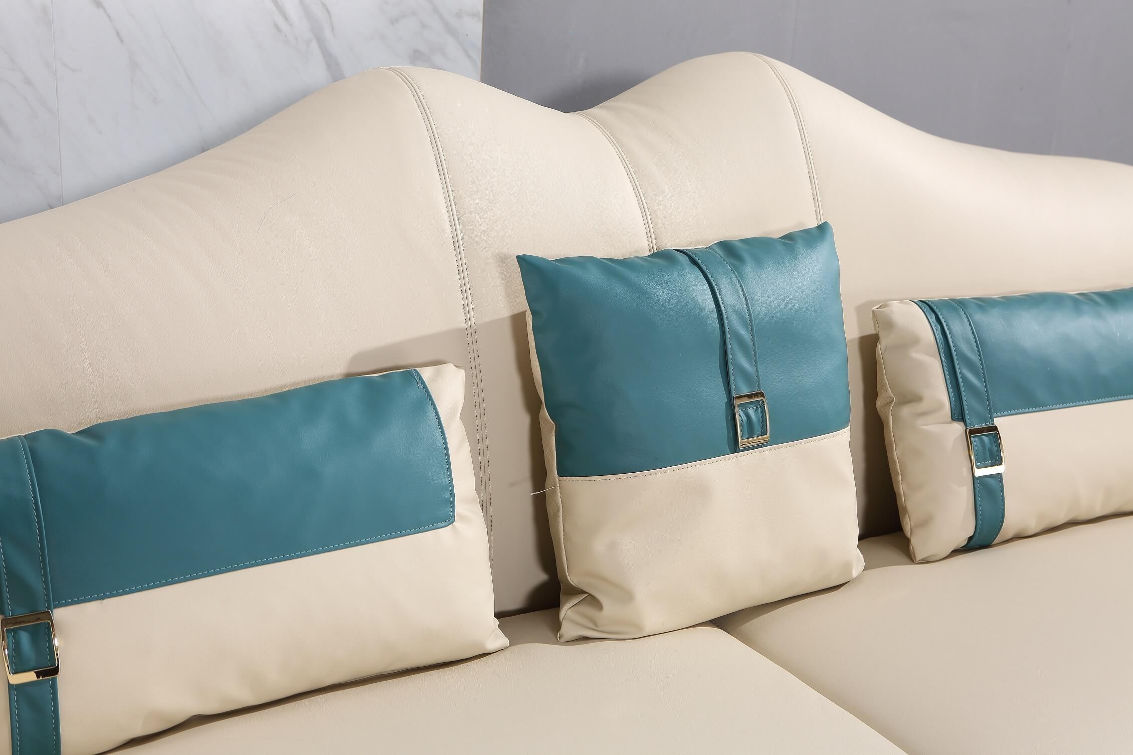 

                    
EUROPEAN FURNITURE WINSTON Sofa Set Off-White/Blue Italian Leather Purchase 
