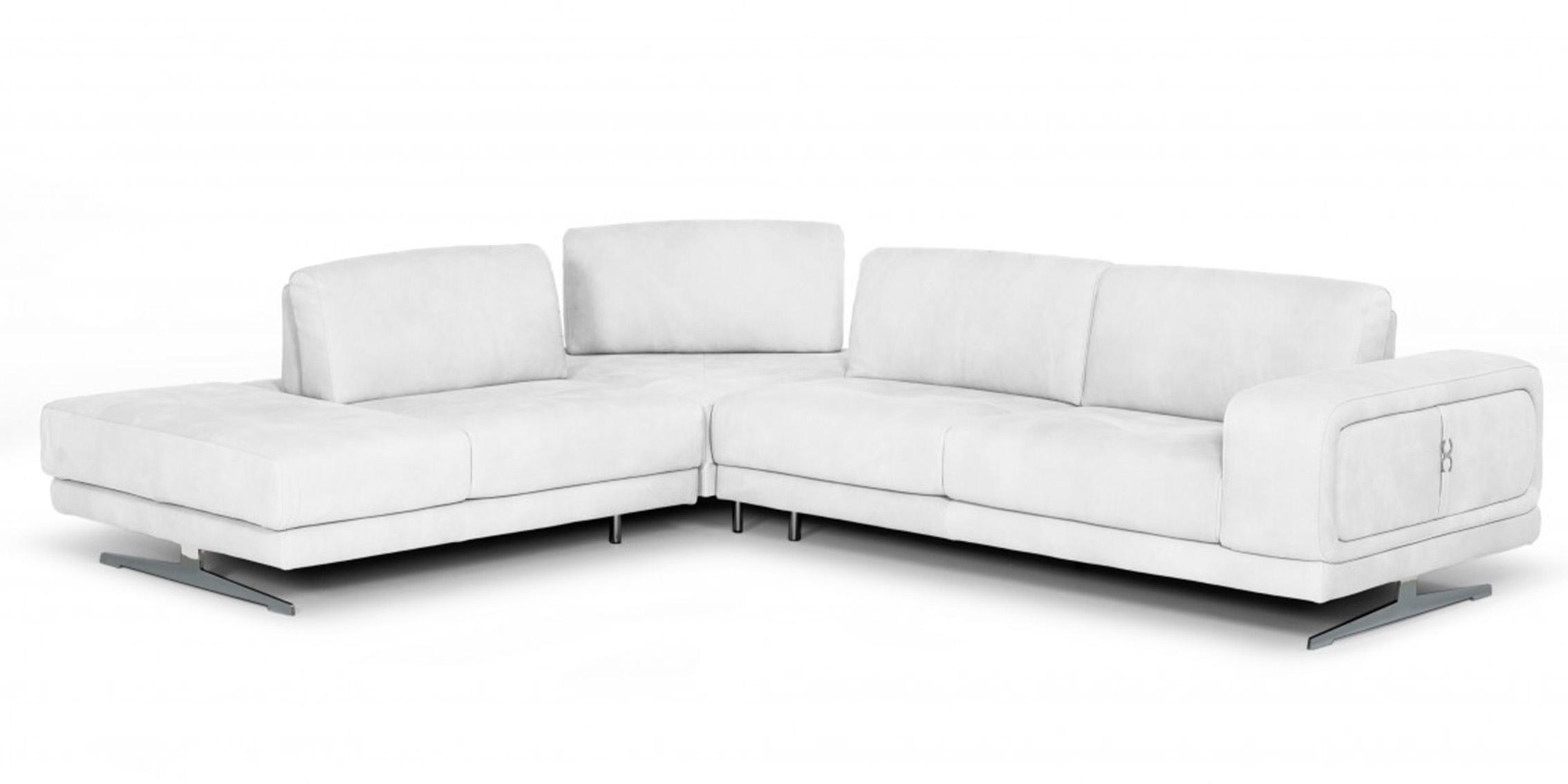 

    
Italian White Leather Sectional LEFT Coronelli Collezioni Mood VIG Made in Italy
