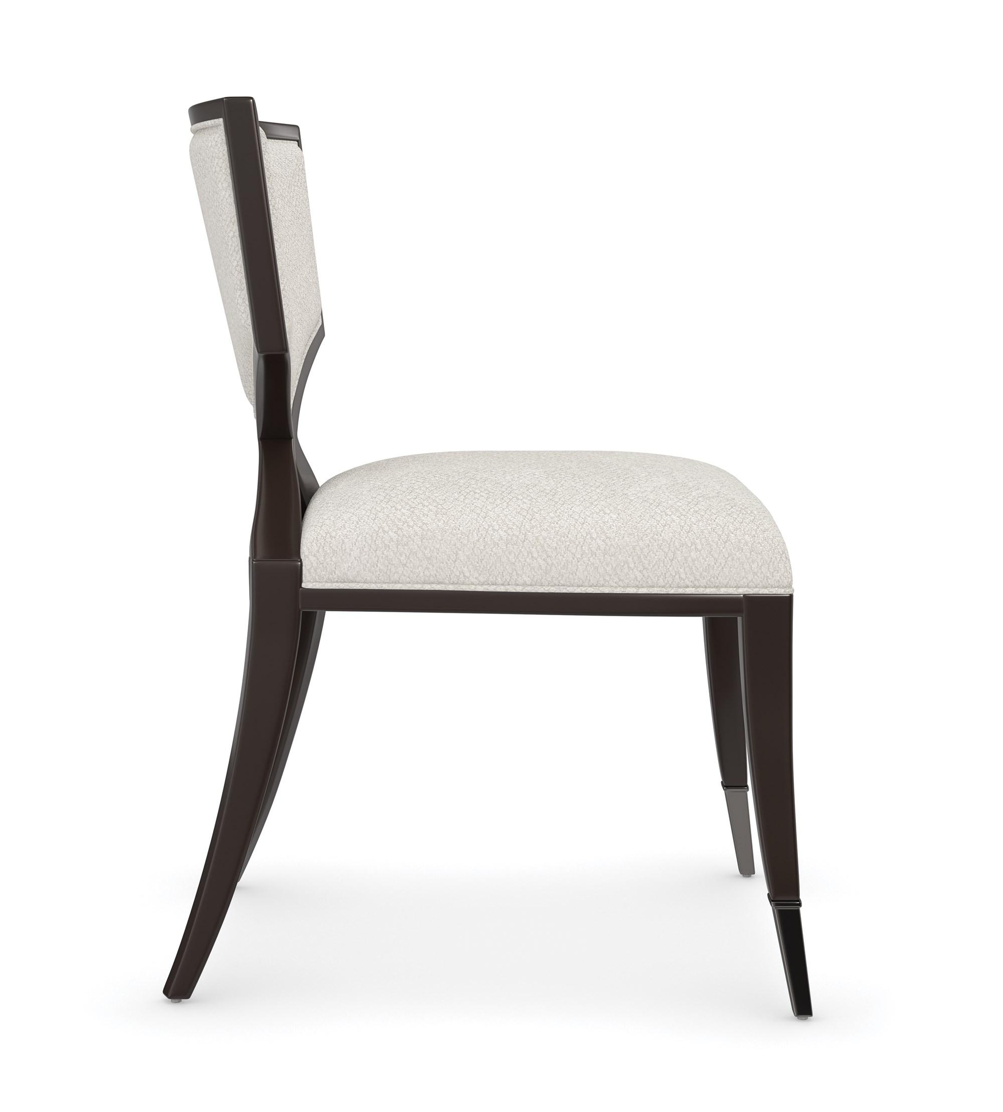 

        
Caracole FIRST CHAIR Dining Chair Set Dark Chocolate/Ivory Fabric 662896041644

