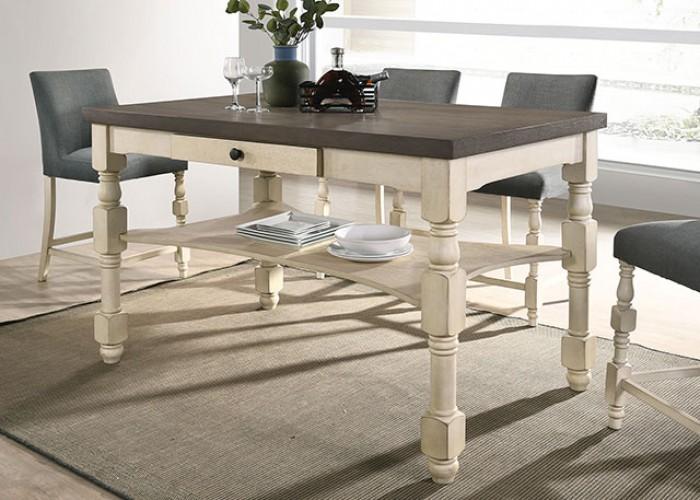 

                    
Furniture of America Plymouth CM3979PT Counter Table Set Dark Gray/Ivory  Purchase 
