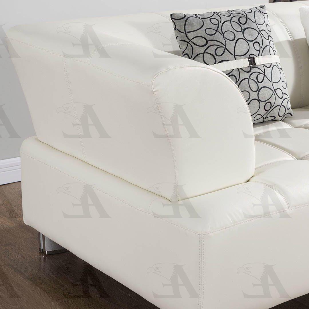 

        
American Eagle Furniture AE-L138-IV Sectional Sofa Set Ivory Faux Leather 00842295103932
