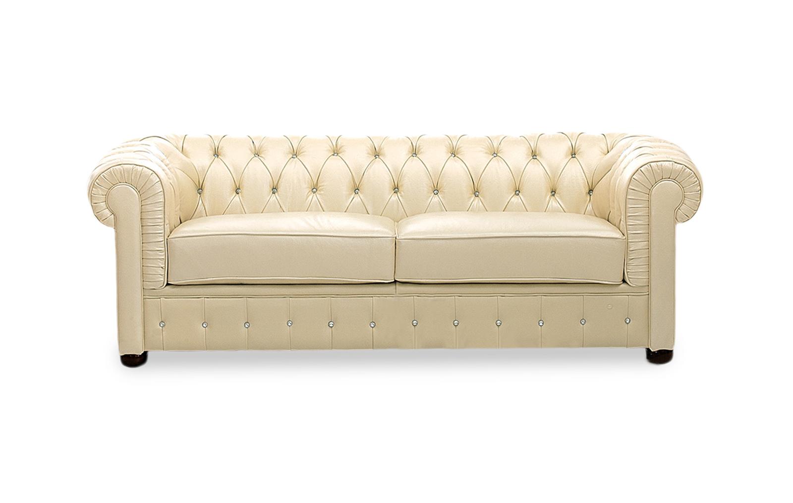 

    
Ivory Genuine Italian Leather Sofa Contemporary ESF 258
