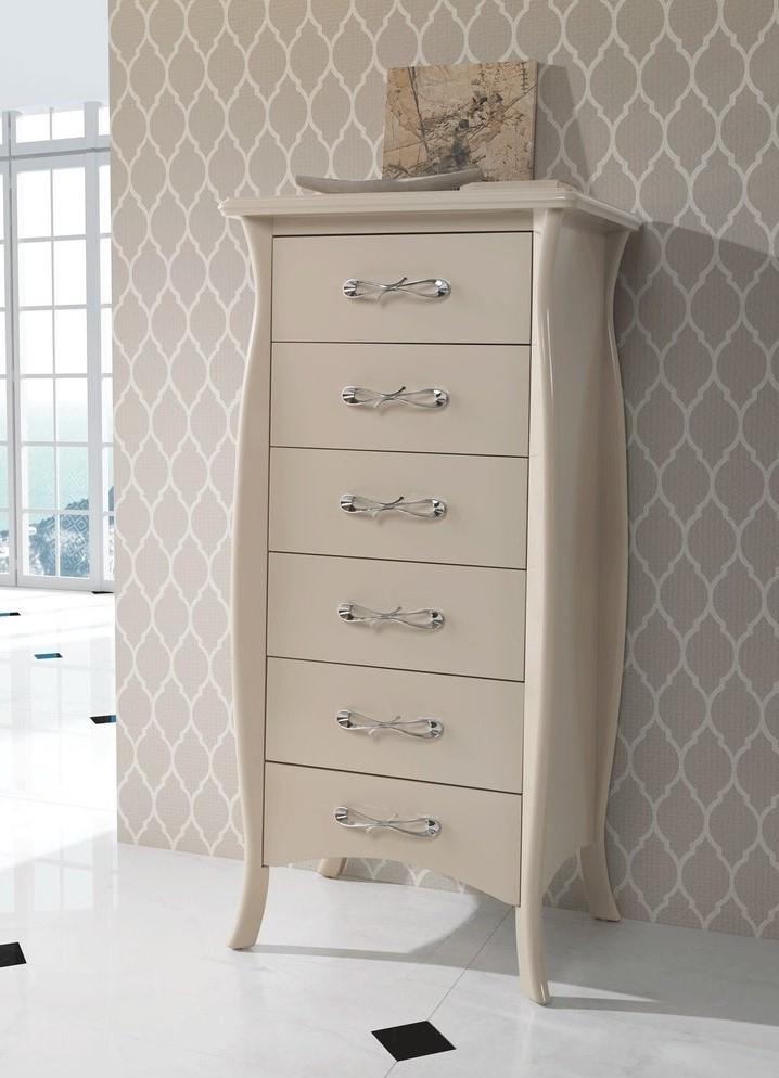 

    
Ivory High Gloss Finish Chest Contemporary Luca Home
