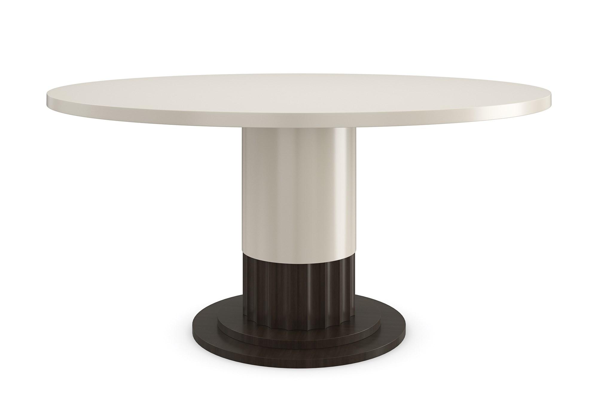 Traditional Dining Table DORIAN CLA-423-202 in Dark Chocolate, Ivory 
