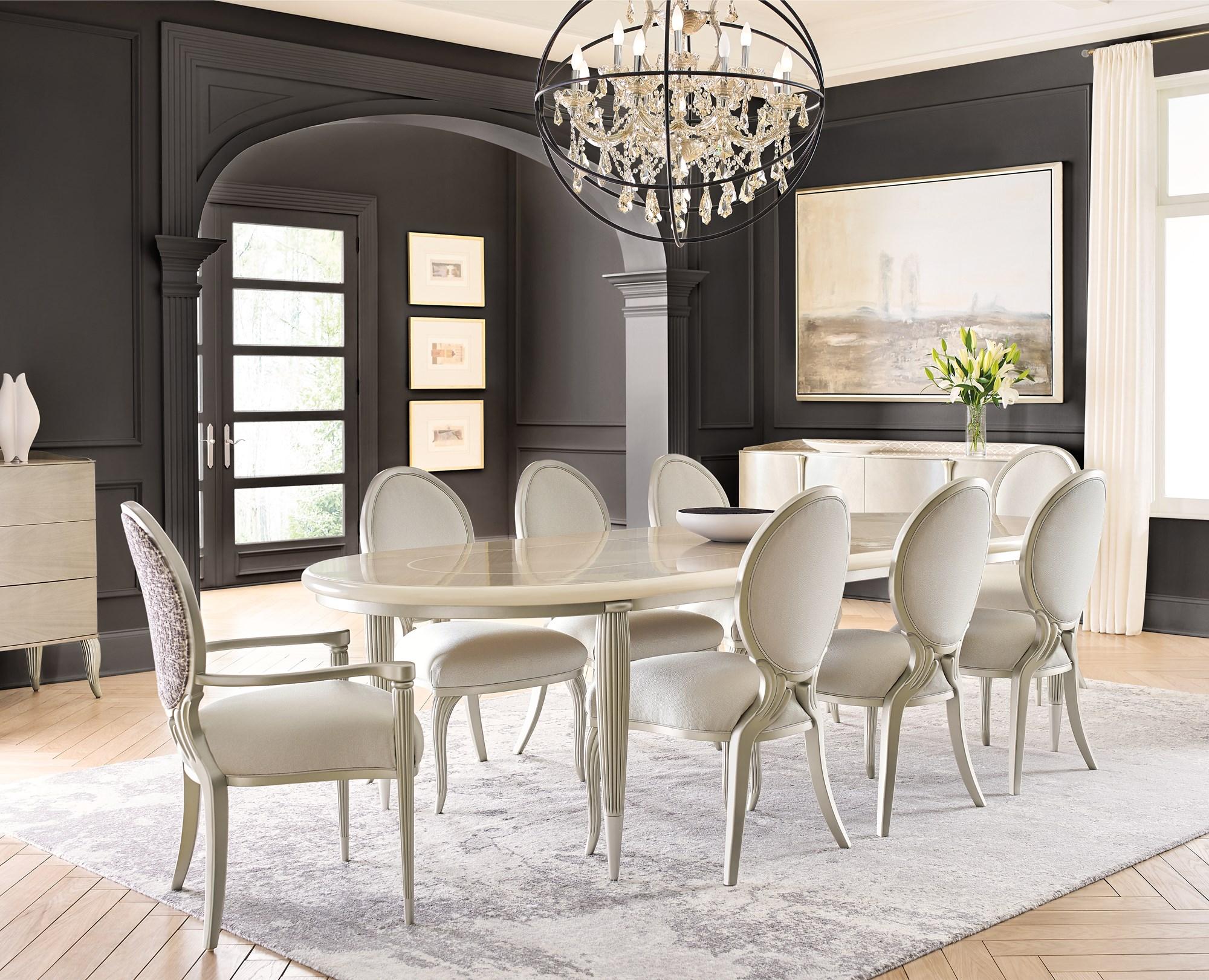 

    
 Order  Ivory Wash & Stone Manor Extandable Dining Table LILLIAN by Caracole
