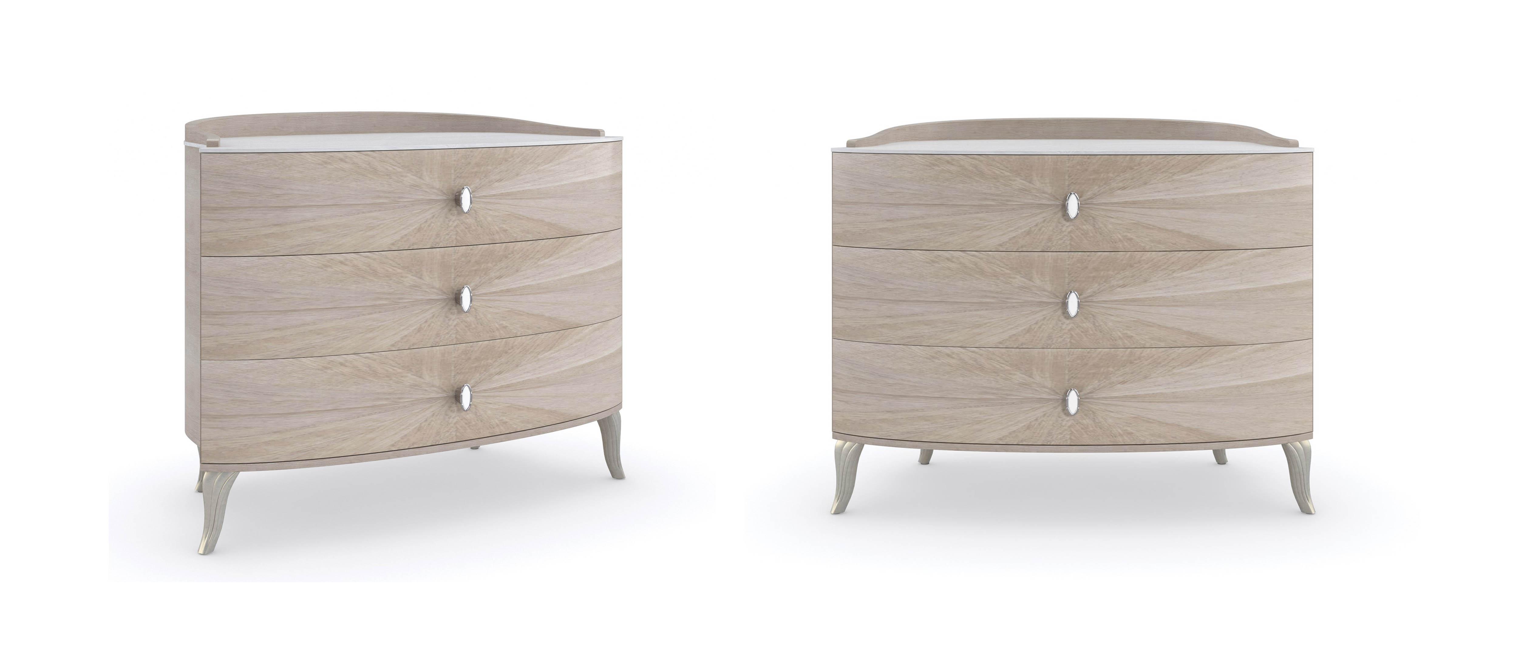 Contemporary Nightstand Set LILLIAN C093-020-063-2PC in Taupe 
